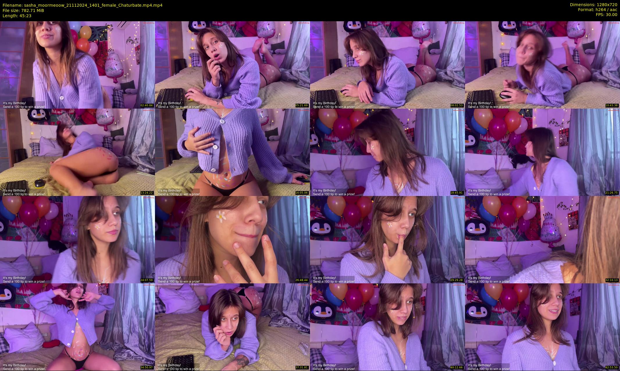 sasha_moormeoow — 46 minute Chaturbate female cam show recording, 720p, Nov 21, 2024