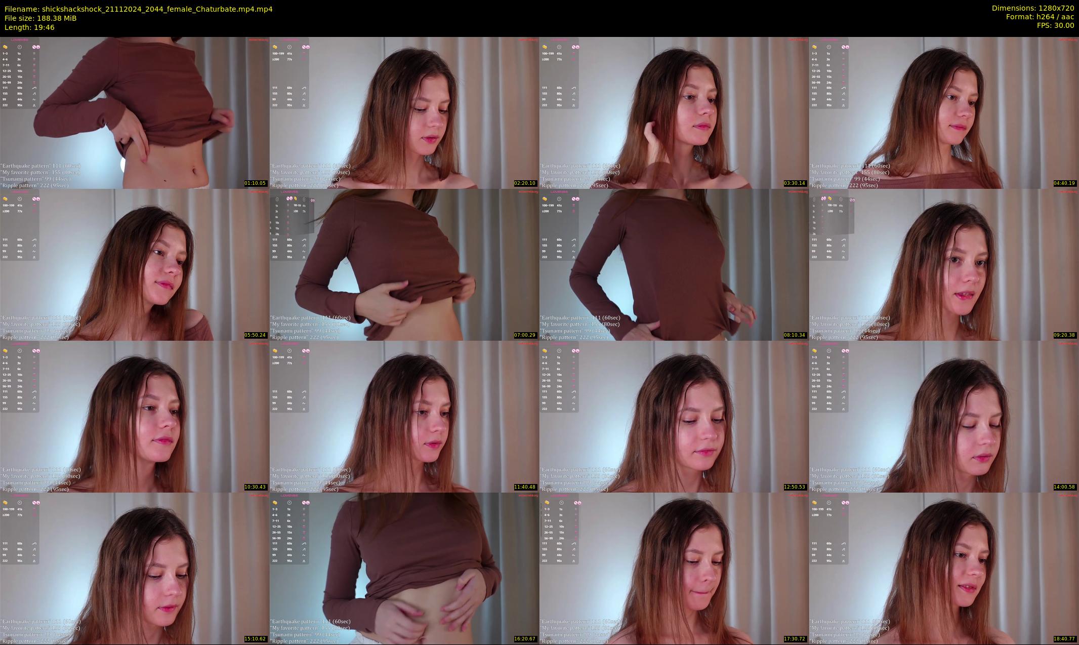 shickshackshock — 20 minute Chaturbate female cam show recording, 720p, Nov 21, 2024