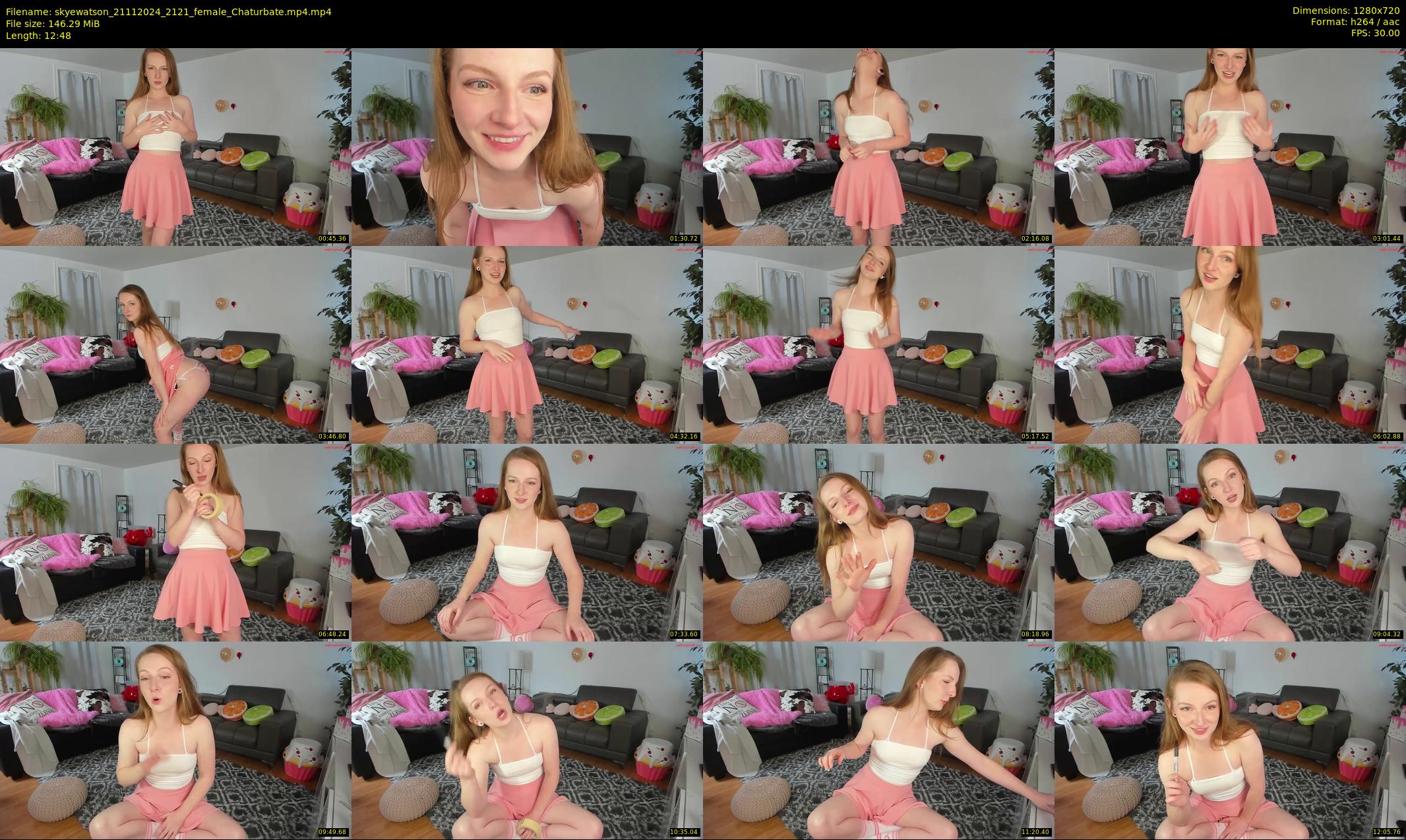 skyewatson — 13 minute Chaturbate female cam show recording, 720p, Nov 21, 2024