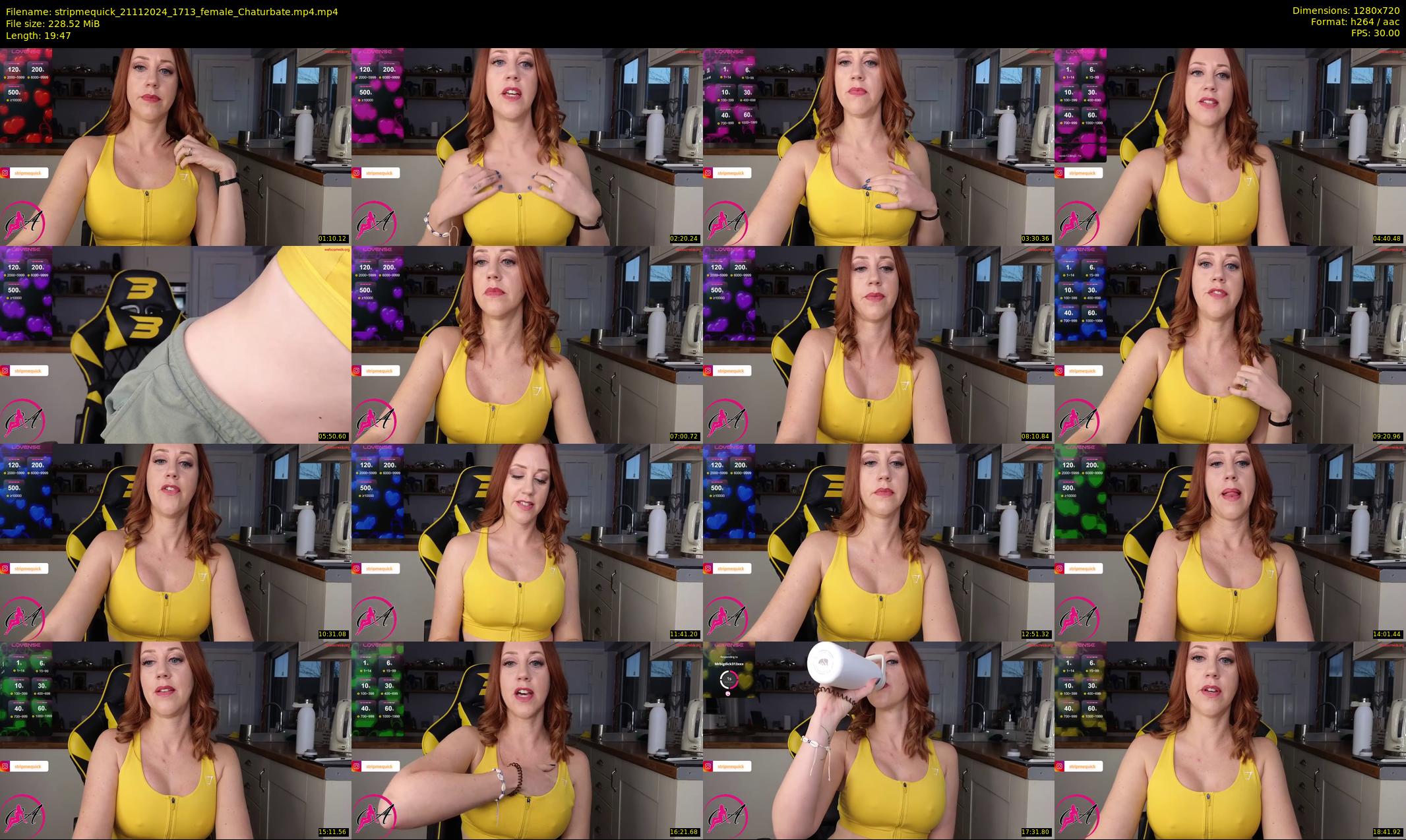 stripmequick — 20 minute Chaturbate female cam show recording, 720p, Nov 21, 2024