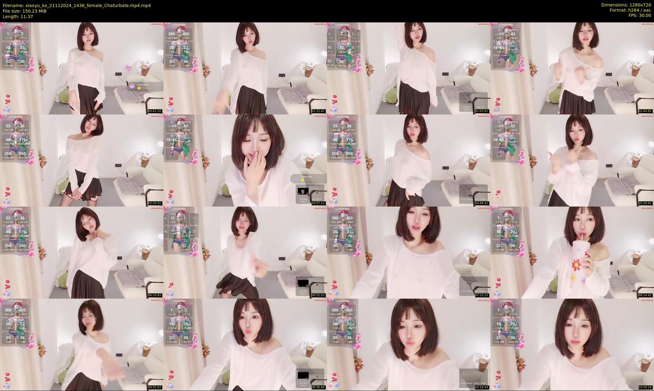 xiaoyu_ko — 12 minute Chaturbate female cam show recording, 720p, Nov 21, 2024