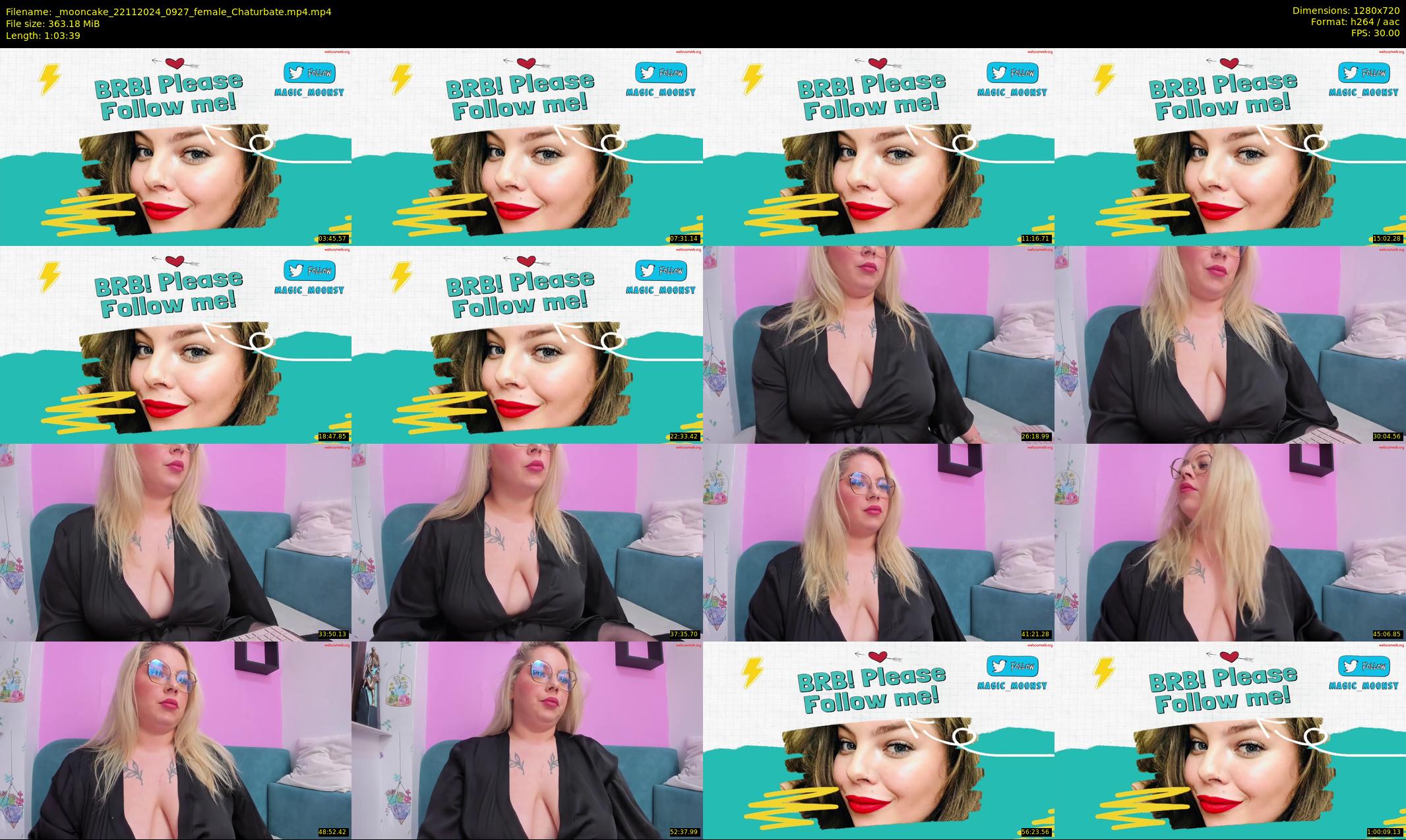 _mooncake — 64 minute Chaturbate female cam show recording, 720p, Nov 22, 2024