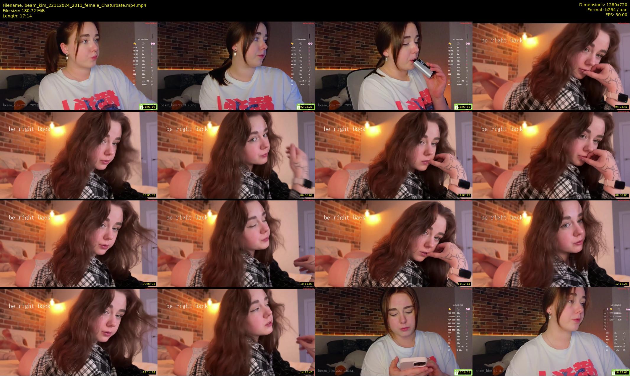 beam_kim — 18 minute Chaturbate female cam show recording, 720p, Nov 22, 2024