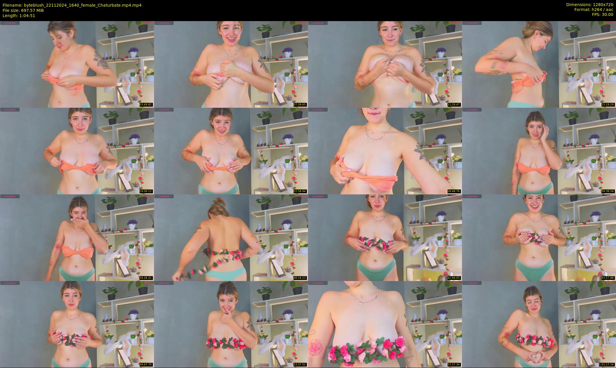 byteblush — 65 minute Chaturbate female cam show recording, 720p, Nov 22, 2024