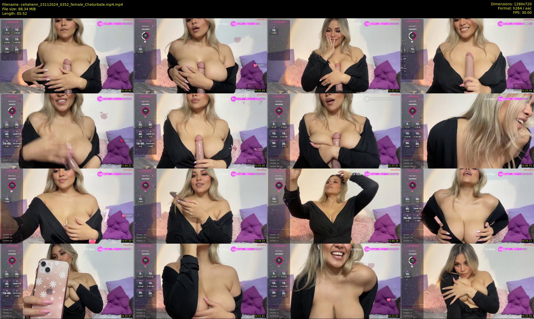 celiahenn — 6 minute Chaturbate female cam show recording, 720p, Nov 23, 2024