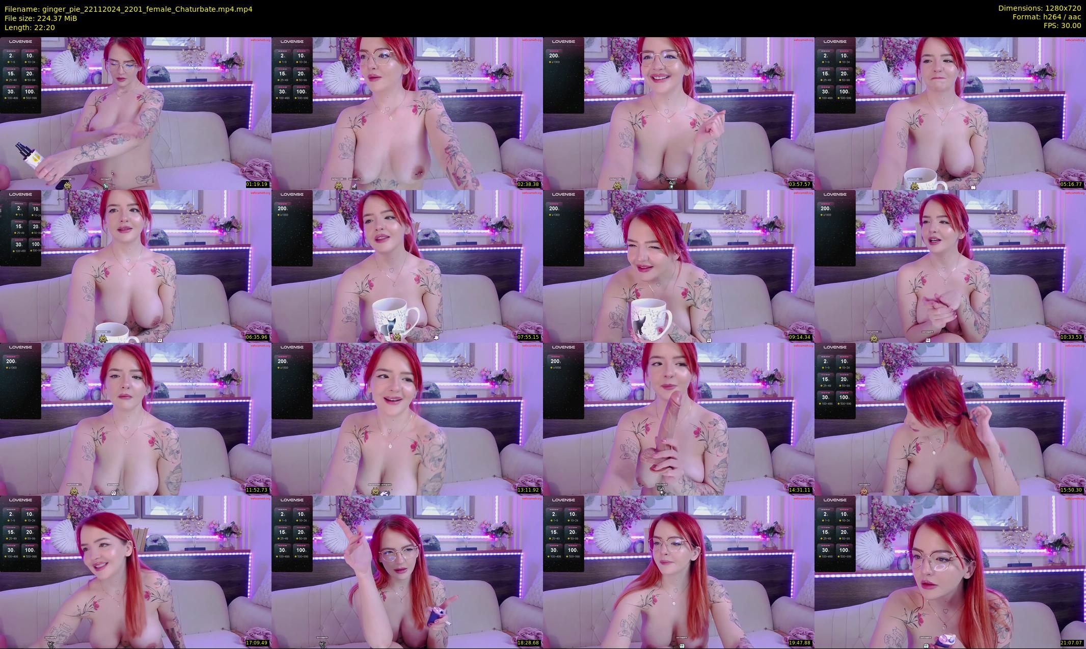ginger_pie — 23 minute Chaturbate female cam show recording, 720p, Nov 22, 2024