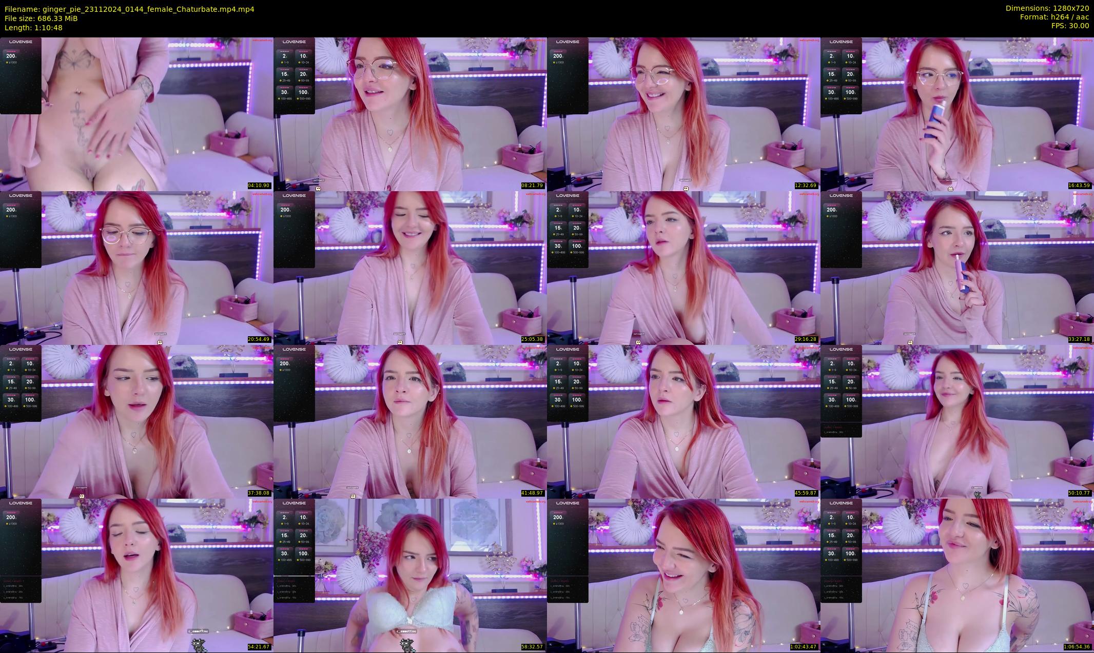 ginger_pie — 71 minute Chaturbate female cam show recording, 720p, Nov 23, 2024