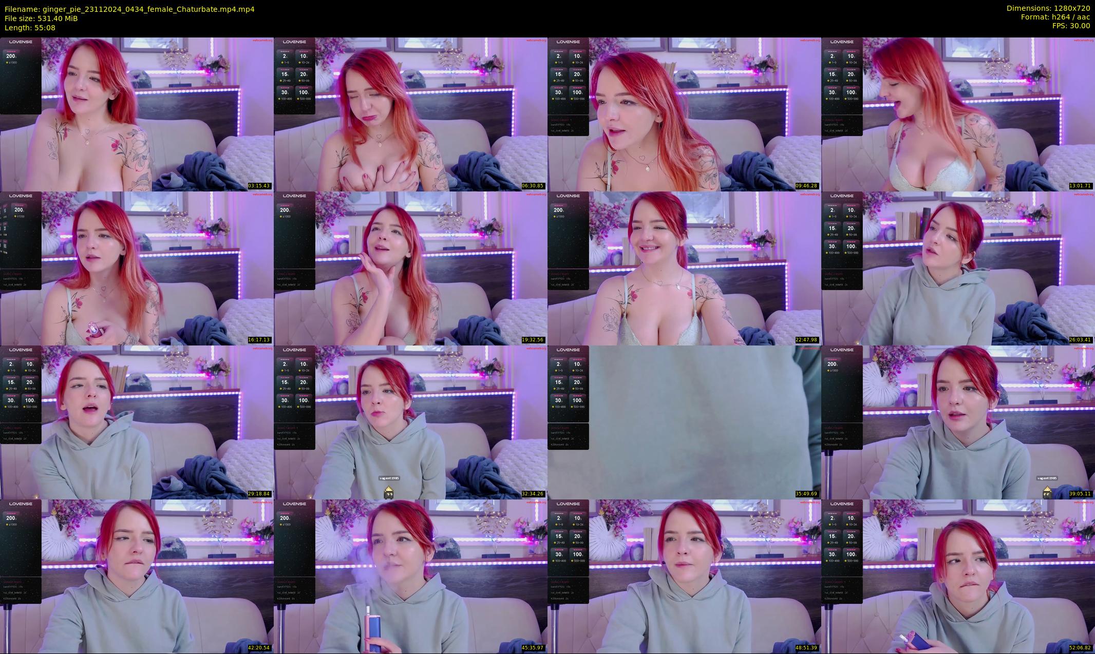 ginger_pie — 56 minute Chaturbate female cam show recording, 720p, Nov 23, 2024