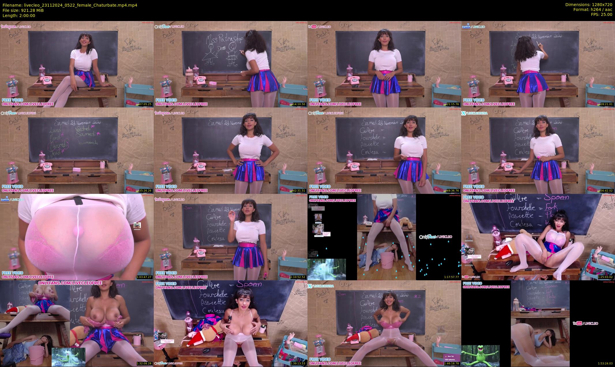livecleo — 120 minute Chaturbate female cam show recording, 720p, Nov 23, 2024