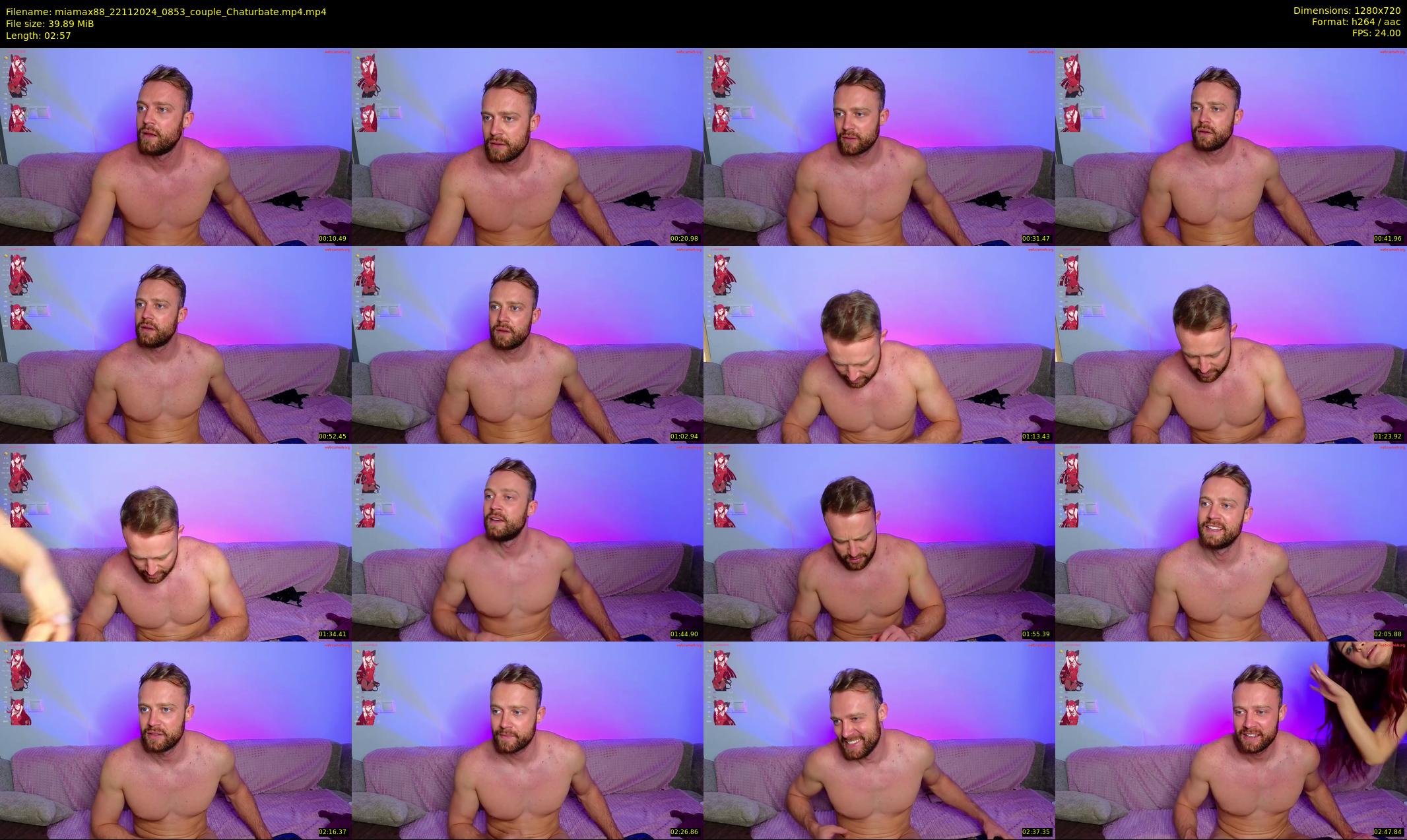 miamax88 — 3 minute Chaturbate couple cam show recording, 720p, Nov 22, 2024
