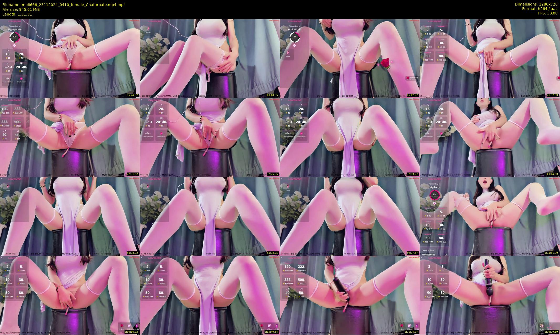 moli666 — 92 minute Chaturbate female cam show recording, 720p, Nov 23, 2024