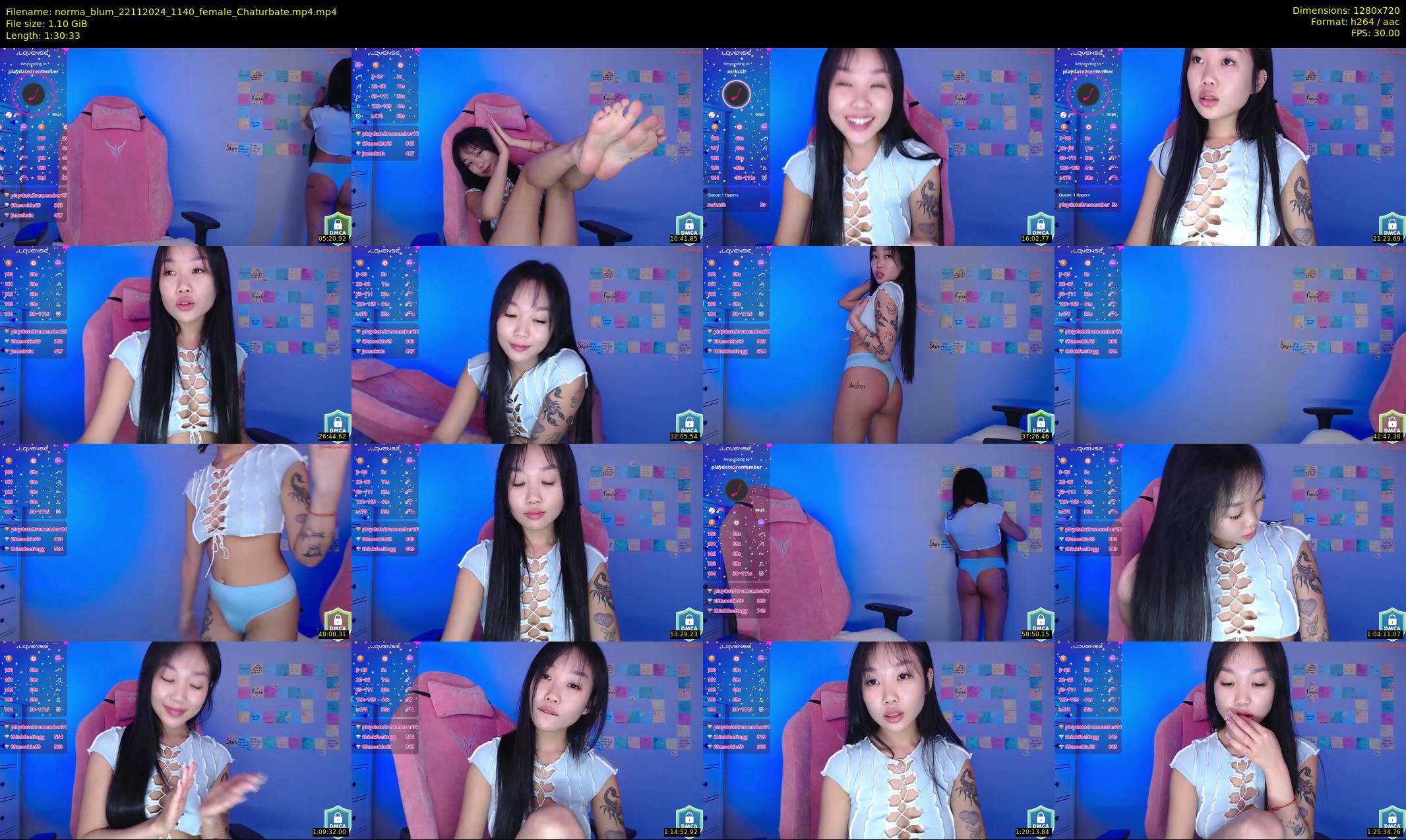norma_blum — 91 minute Chaturbate female cam show recording, 720p, Nov 22, 2024