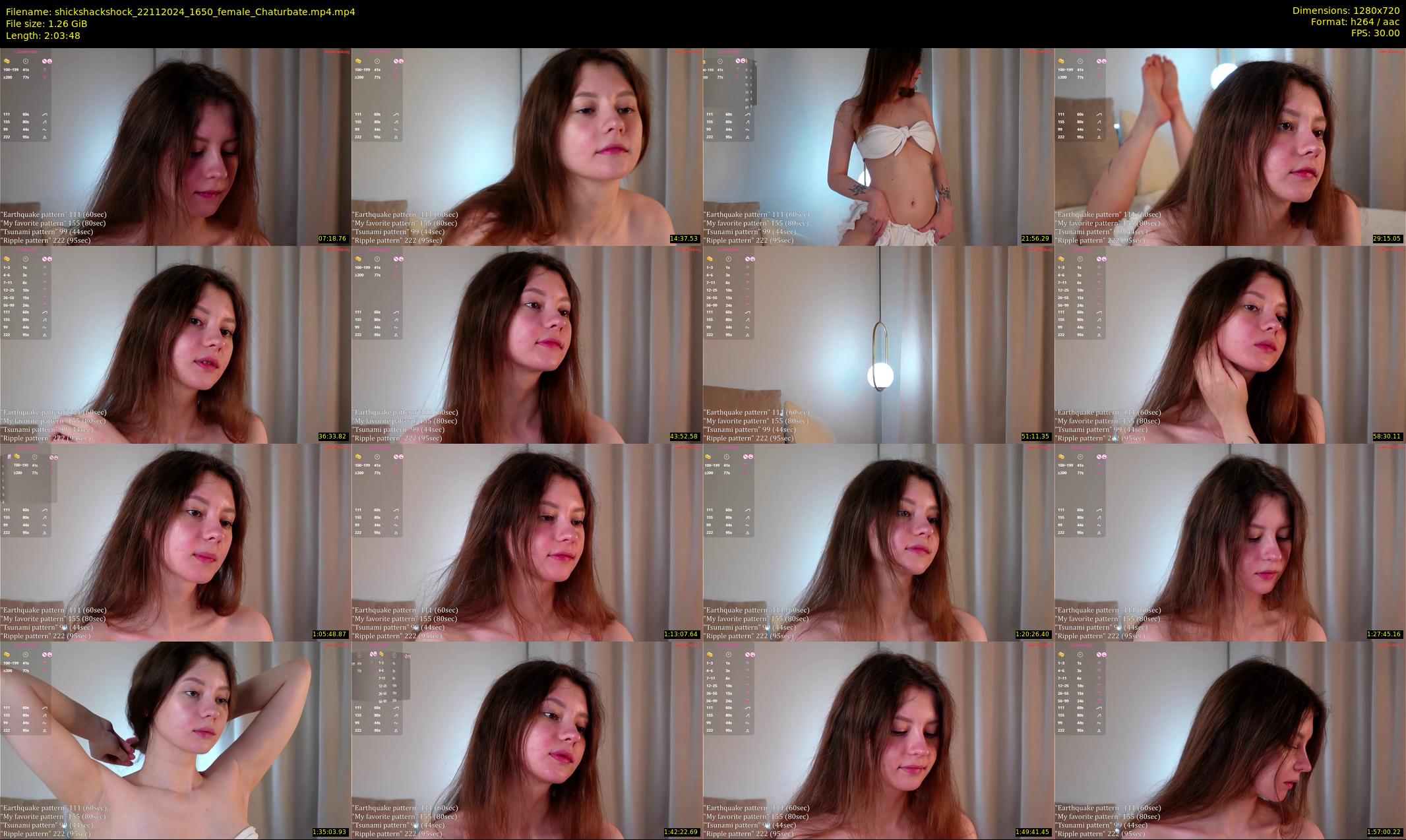 shickshackshock — 124 minute Chaturbate female cam show recording, 720p, Nov 22, 2024