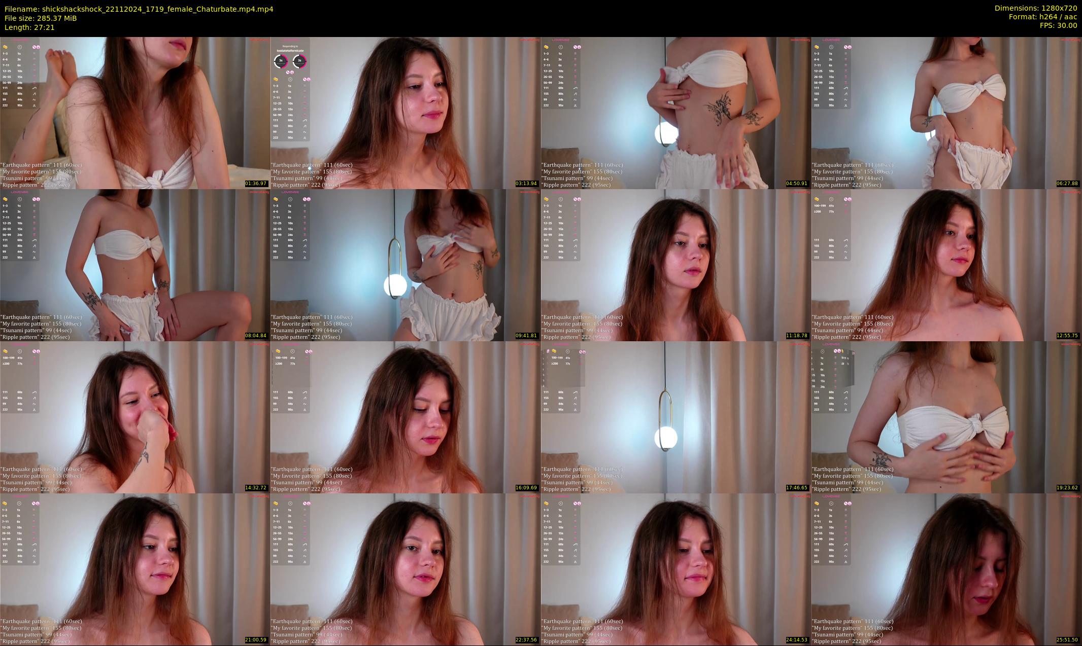 shickshackshock — 28 minute Chaturbate female cam show recording, 720p, Nov 22, 2024