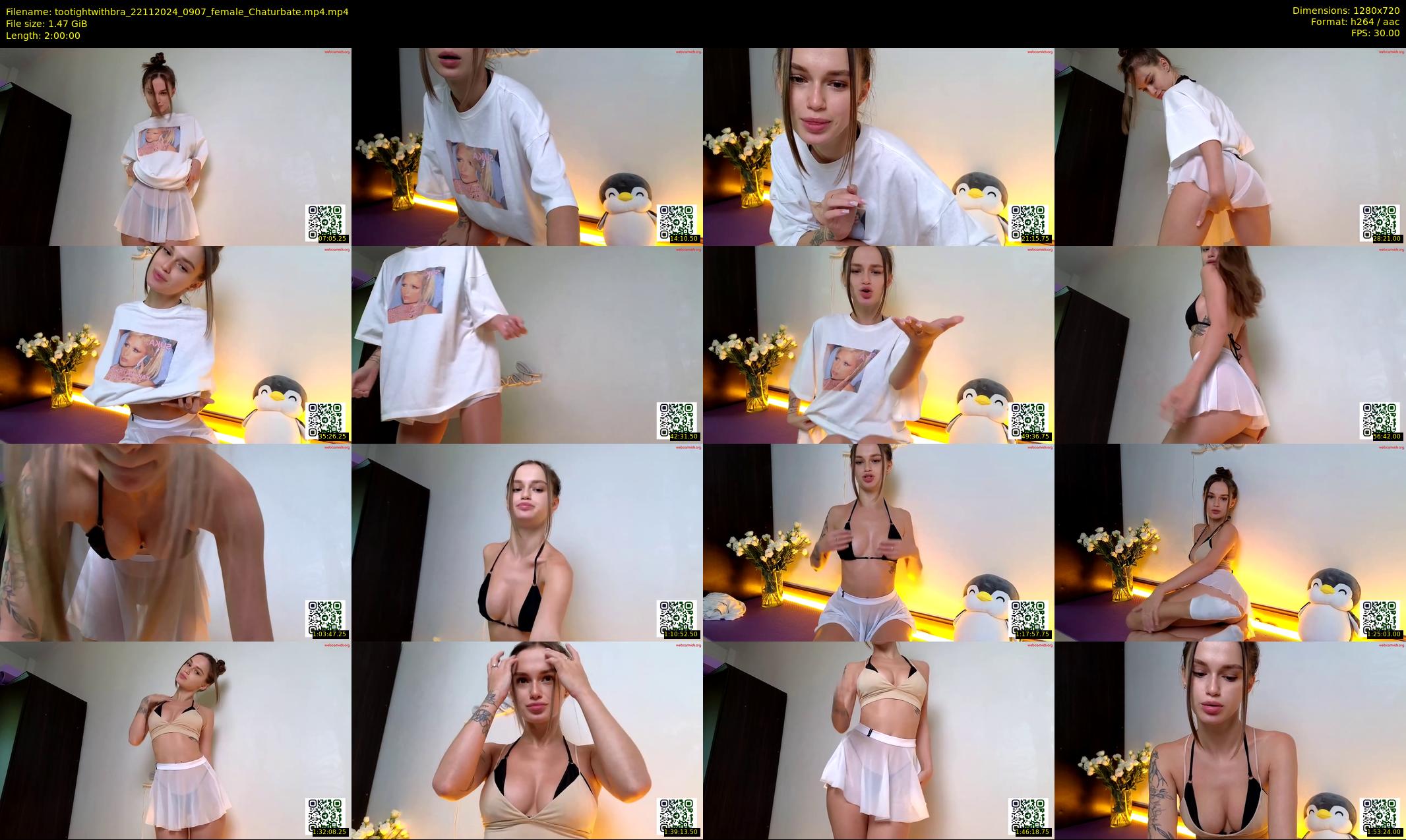 tootightwithbra — 120 minute Chaturbate female cam show recording, 720p, Nov 22, 2024