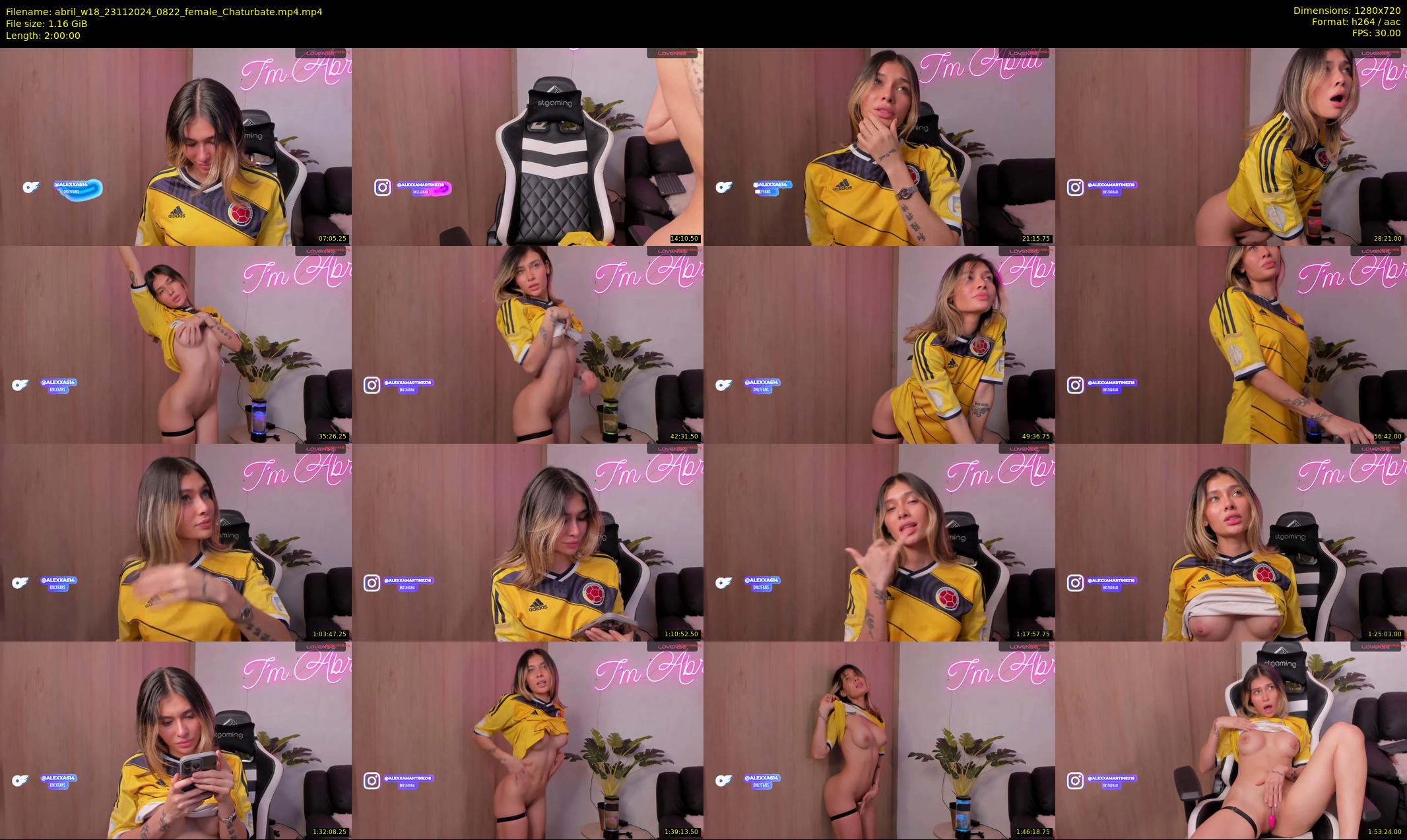 abril_w18 — 120 minute Chaturbate female cam show recording, 720p, Nov 23, 2024