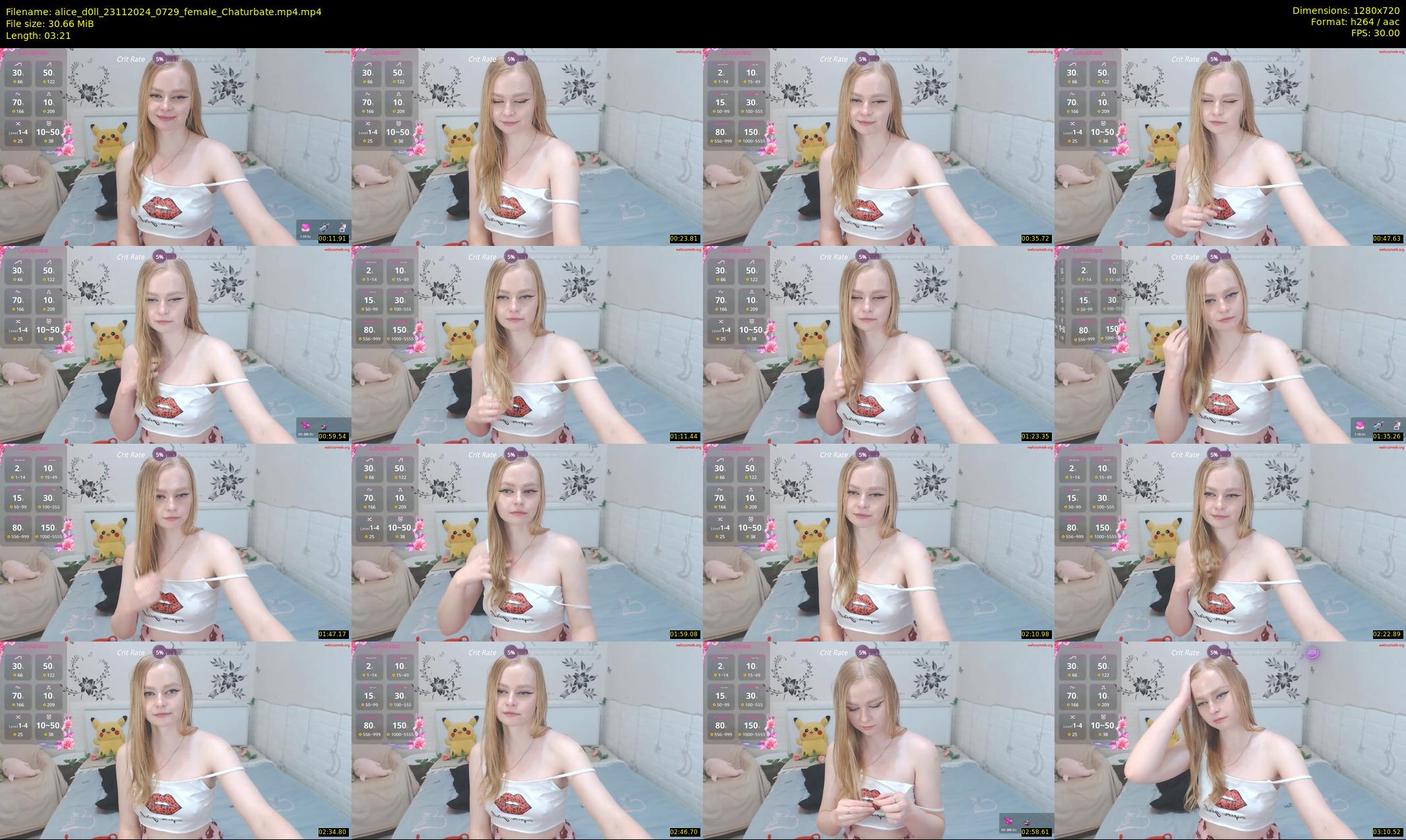 alice_d0ll — 4 minute Chaturbate female cam show recording, 720p, Nov 23, 2024