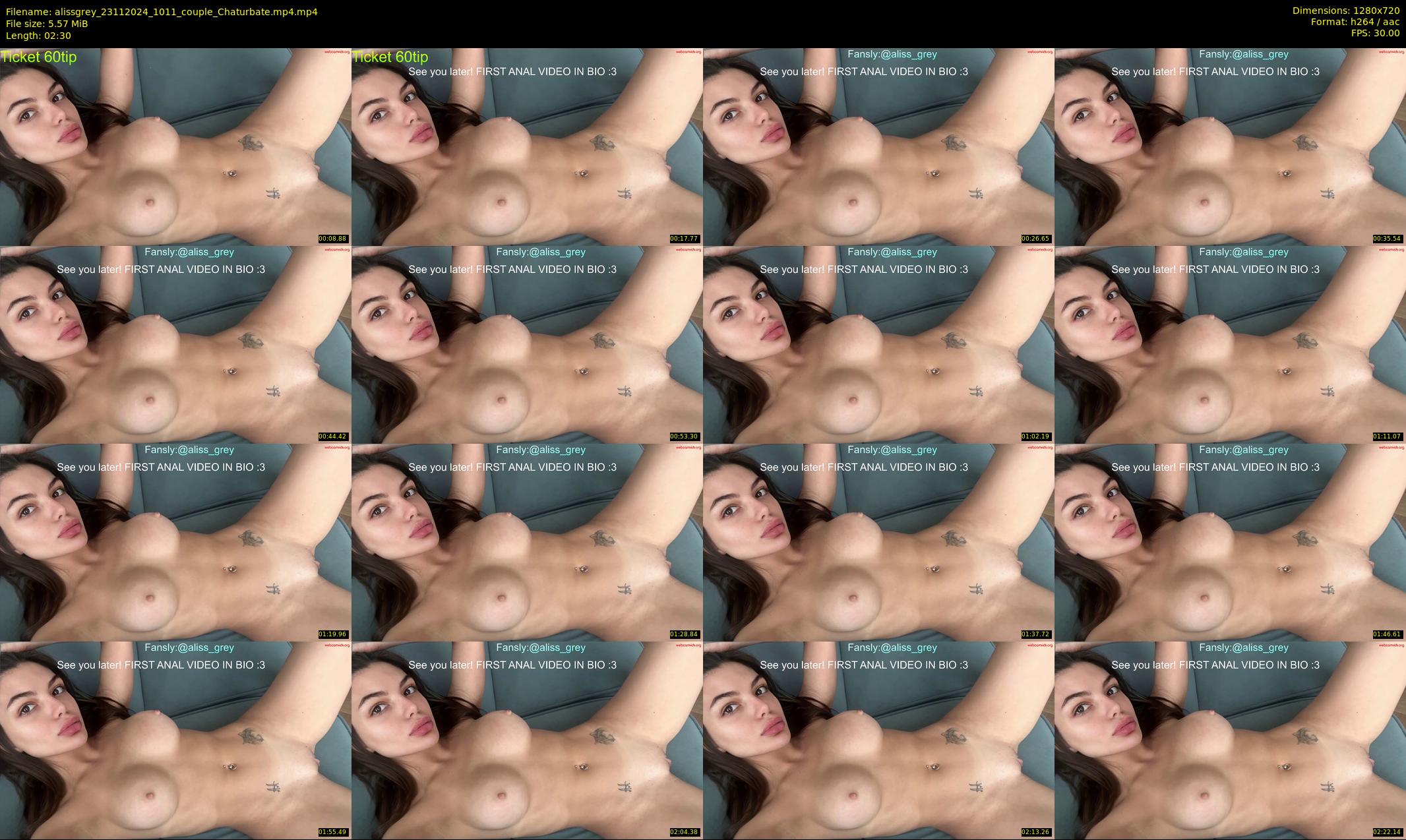alissgrey — 3 minute Chaturbate couple cam show recording, 720p, Nov 23, 2024