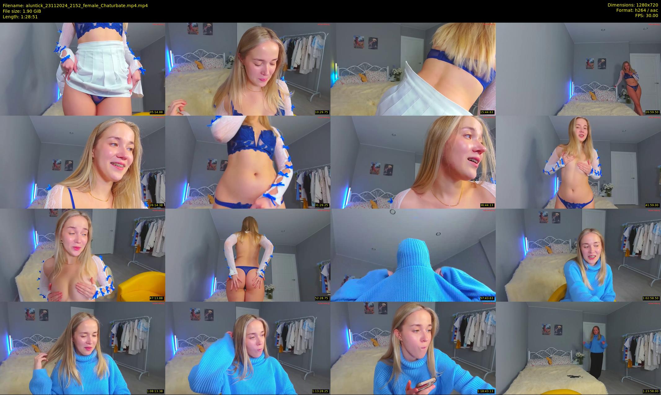 aluntick — 89 minute Chaturbate female cam show recording, 720p, Nov 23, 2024