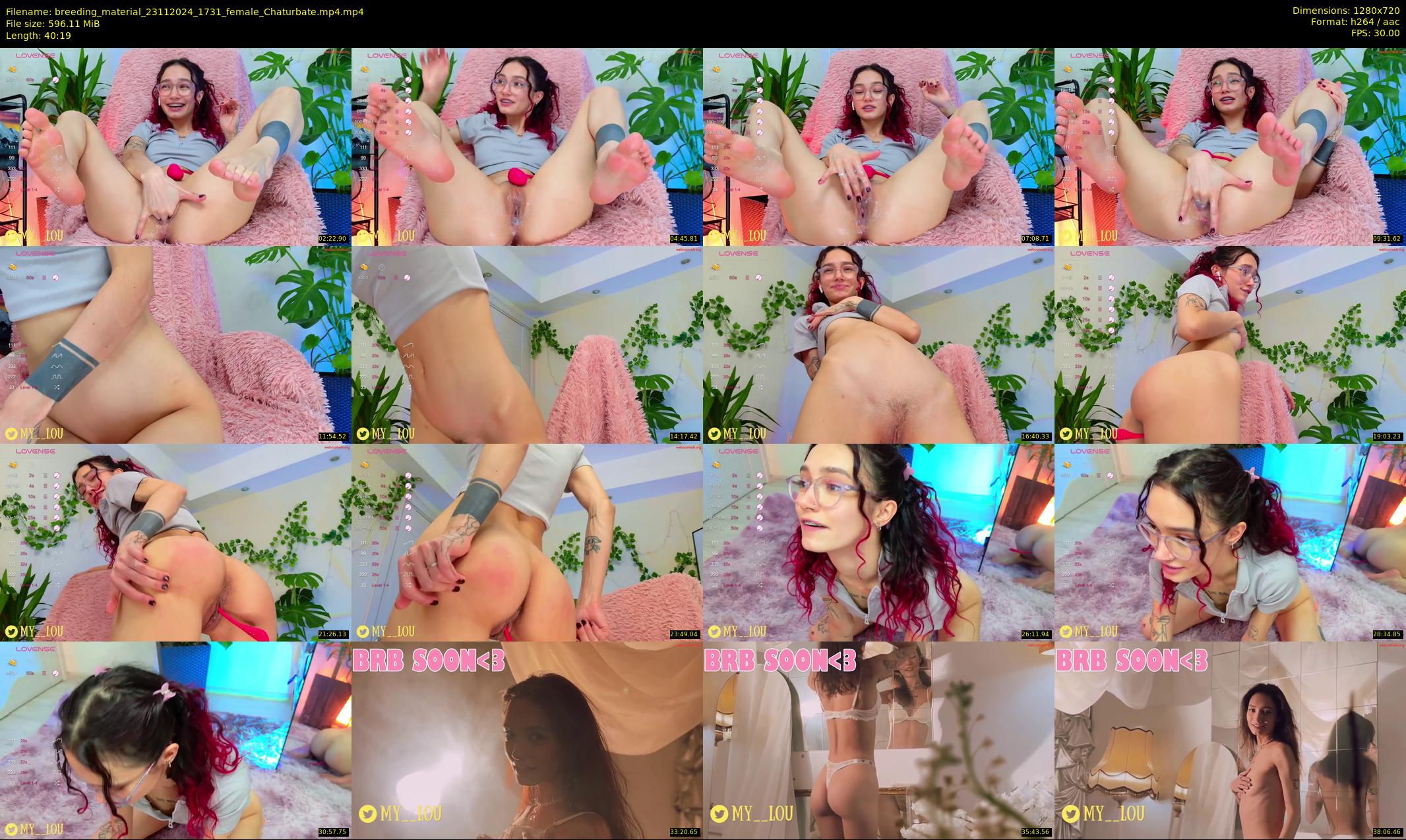 breeding_material — 41 minute Chaturbate female cam show recording, 720p, Nov 23, 2024