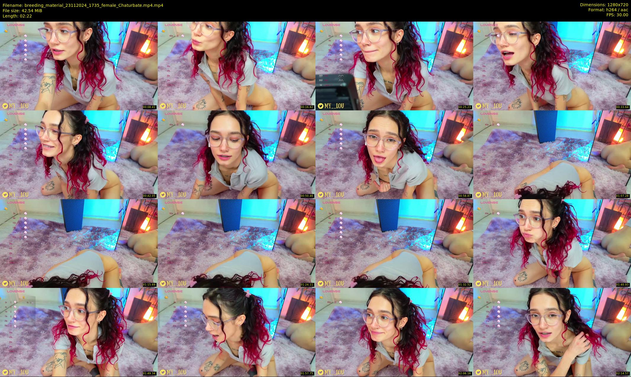breeding_material — 3 minute Chaturbate female cam show recording, 720p, Nov 23, 2024