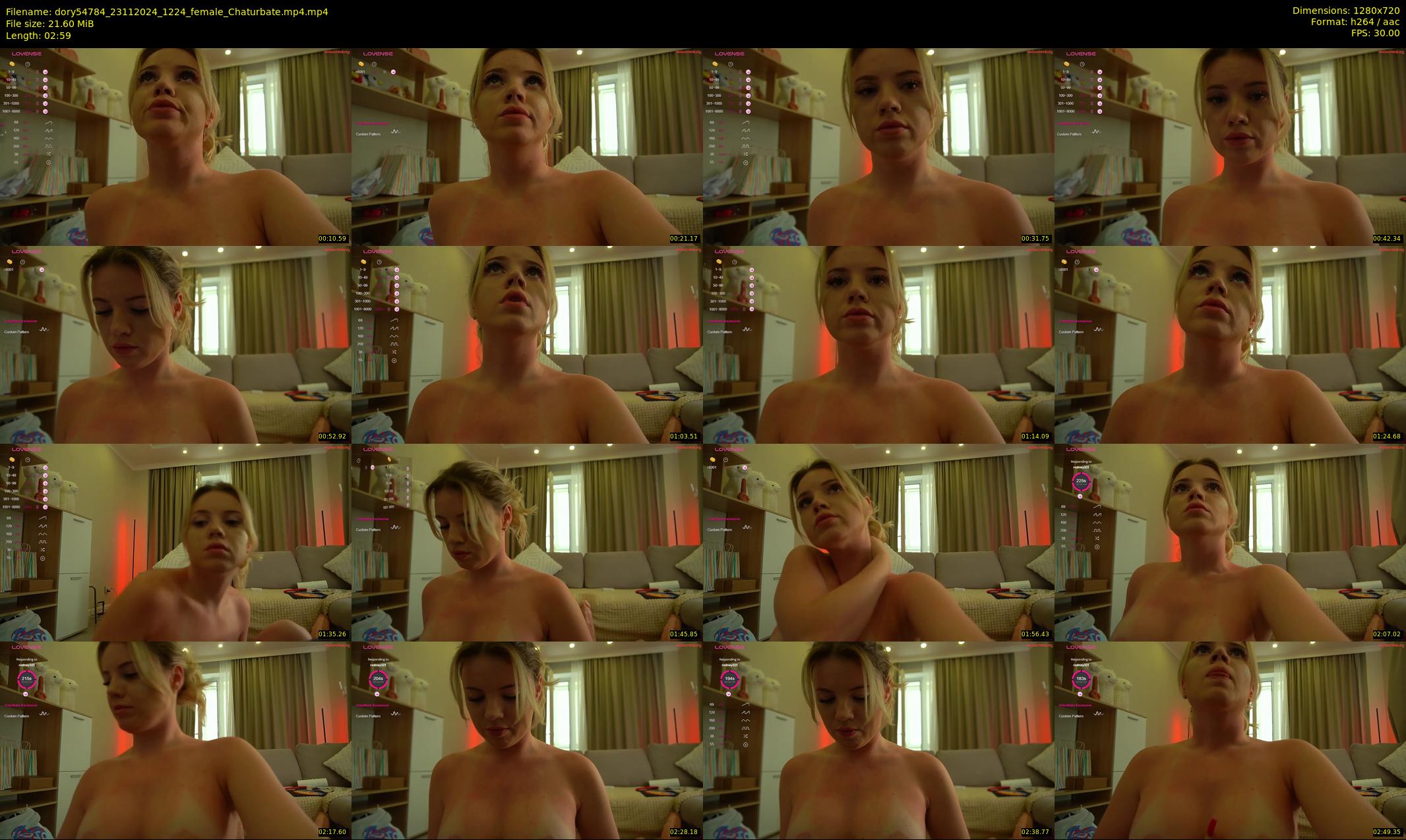 dory54784 — 3 minute Chaturbate female cam show recording, 720p, Nov 23, 2024