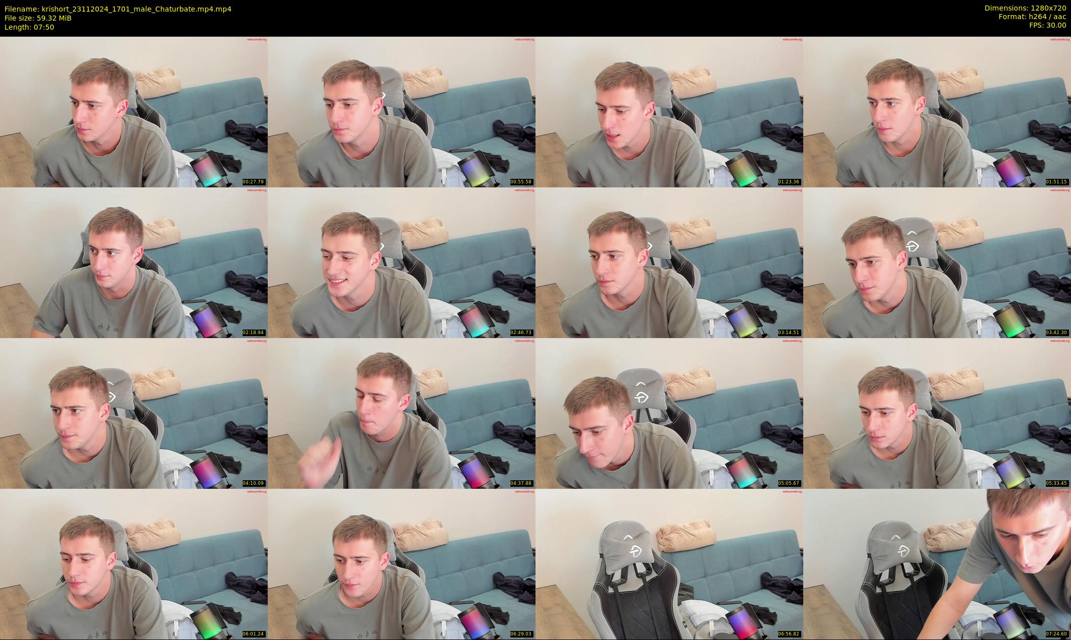 krishort — 8 minute Chaturbate male cam show recording, 720p, Nov 23, 2024