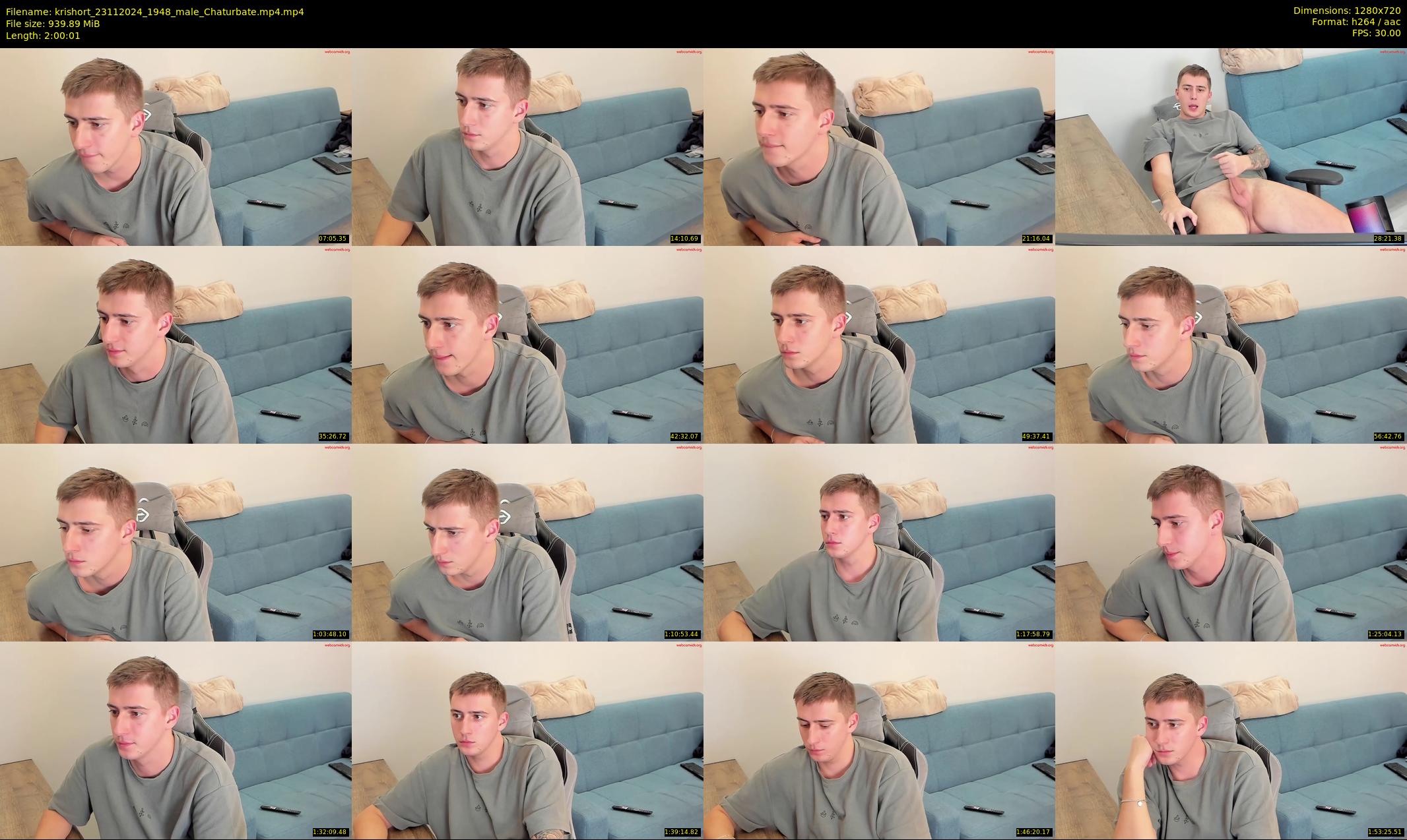krishort — 121 minute Chaturbate male cam show recording, 720p, Nov 23, 2024