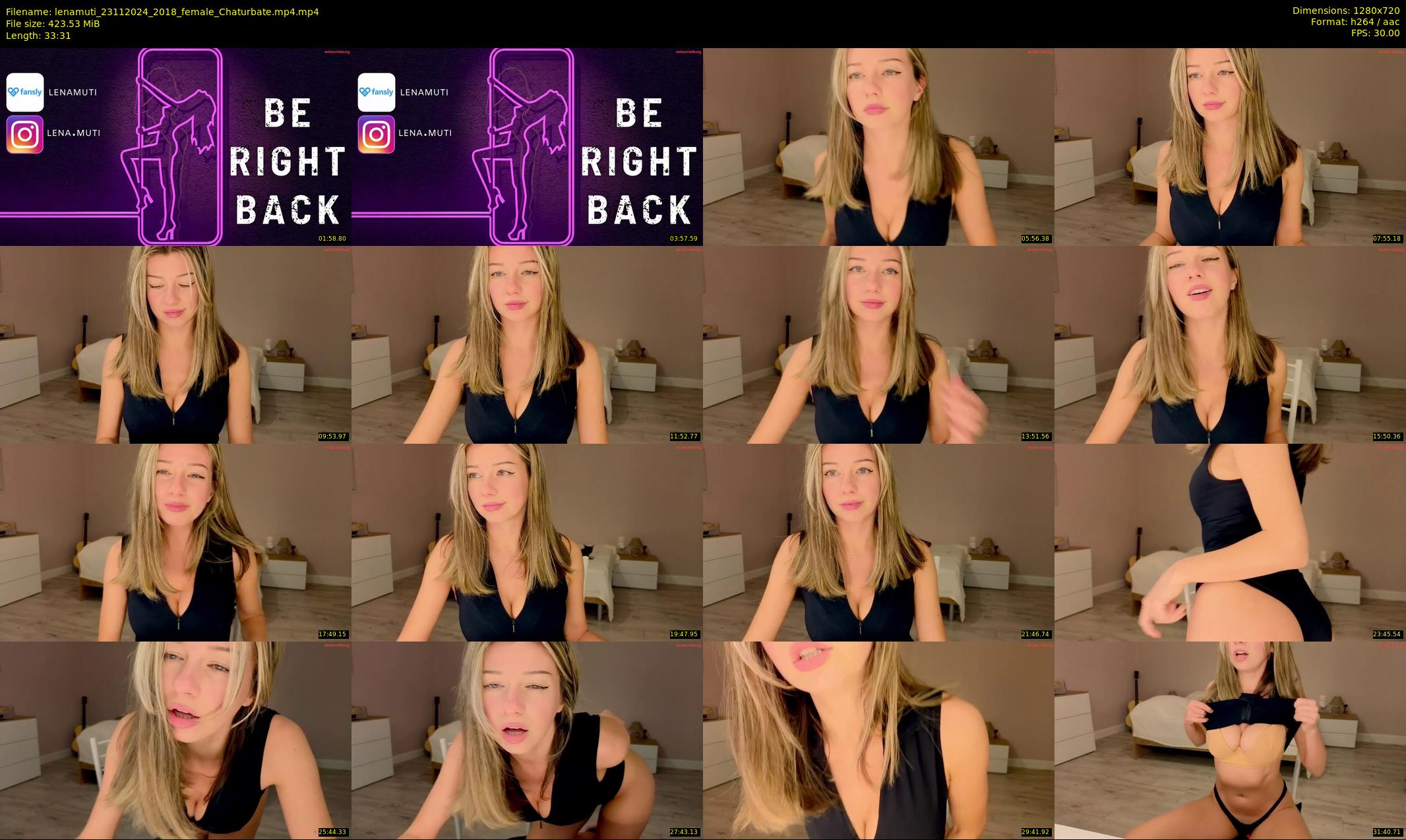 lenamuti — 34 minute Chaturbate female cam show recording, 720p, Nov 23, 2024