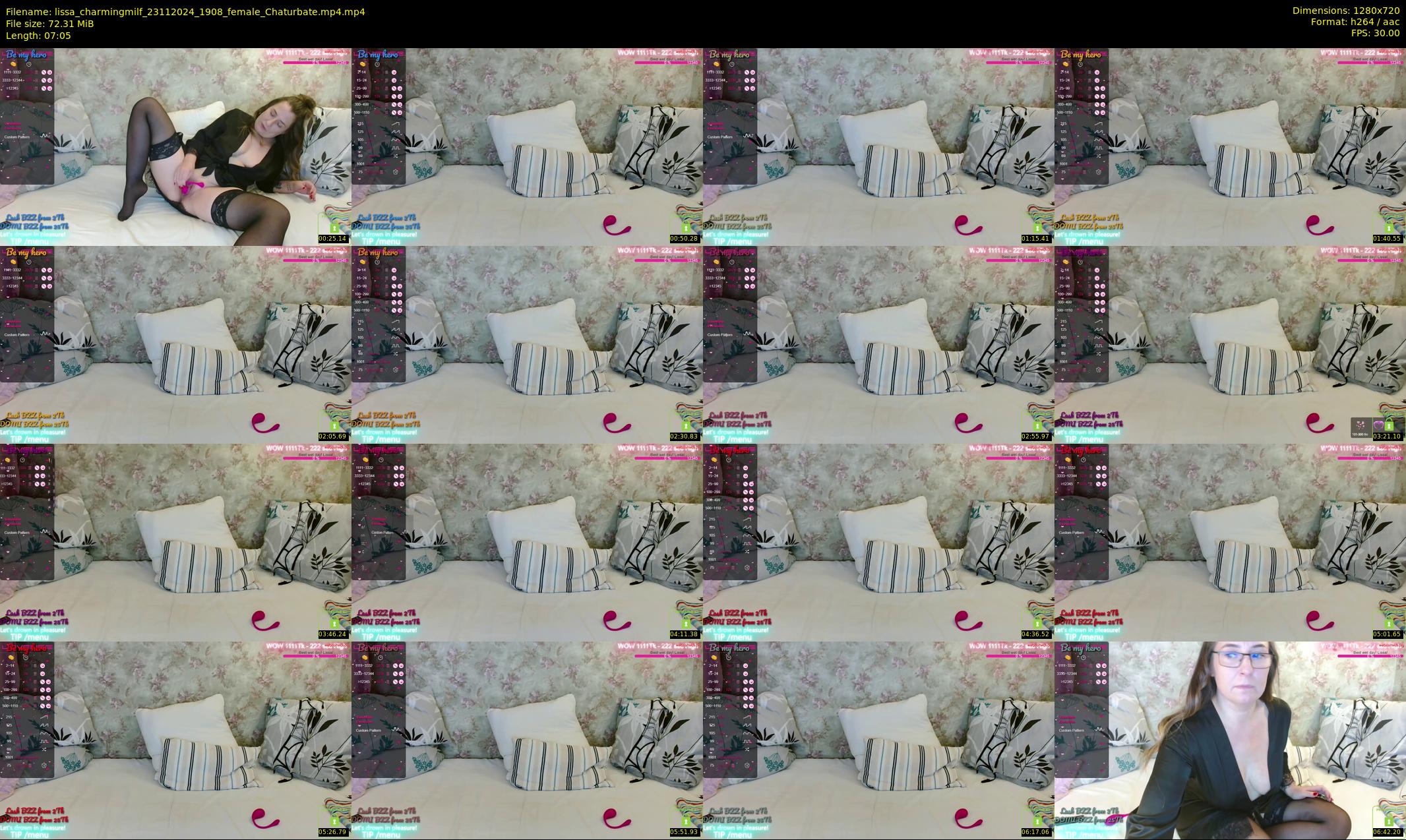lissa_charmingmilf — 8 minute Chaturbate female cam show recording, 720p, Nov 23, 2024