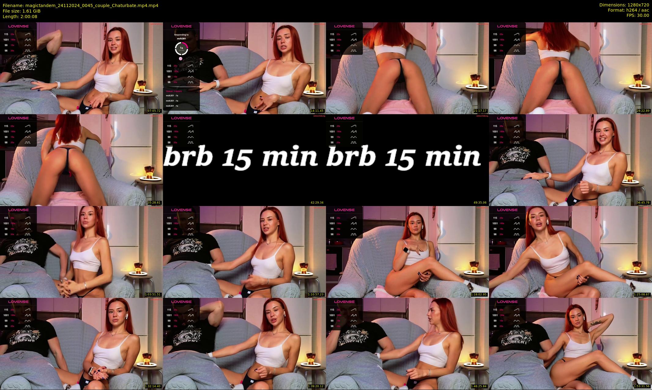 magictandem — 121 minute Chaturbate couple cam show recording, 720p, Nov 24, 2024