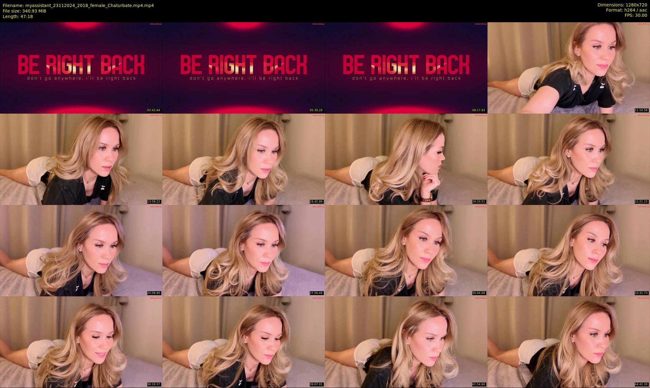 myassistant — 48 minute Chaturbate female cam show recording, 720p, Nov 23, 2024