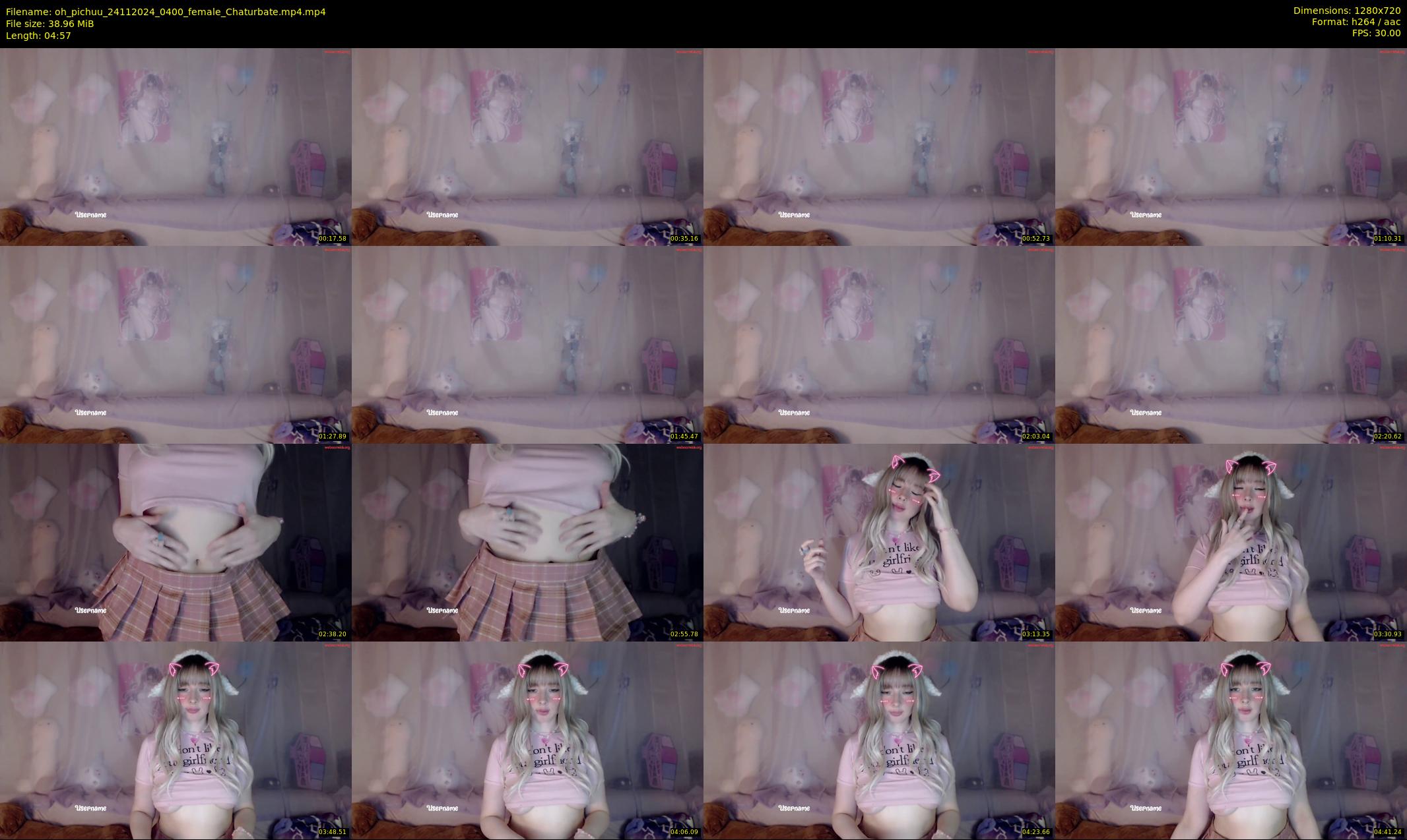 oh_pichuu — 5 minute Chaturbate female cam show recording, 720p, Nov 24, 2024