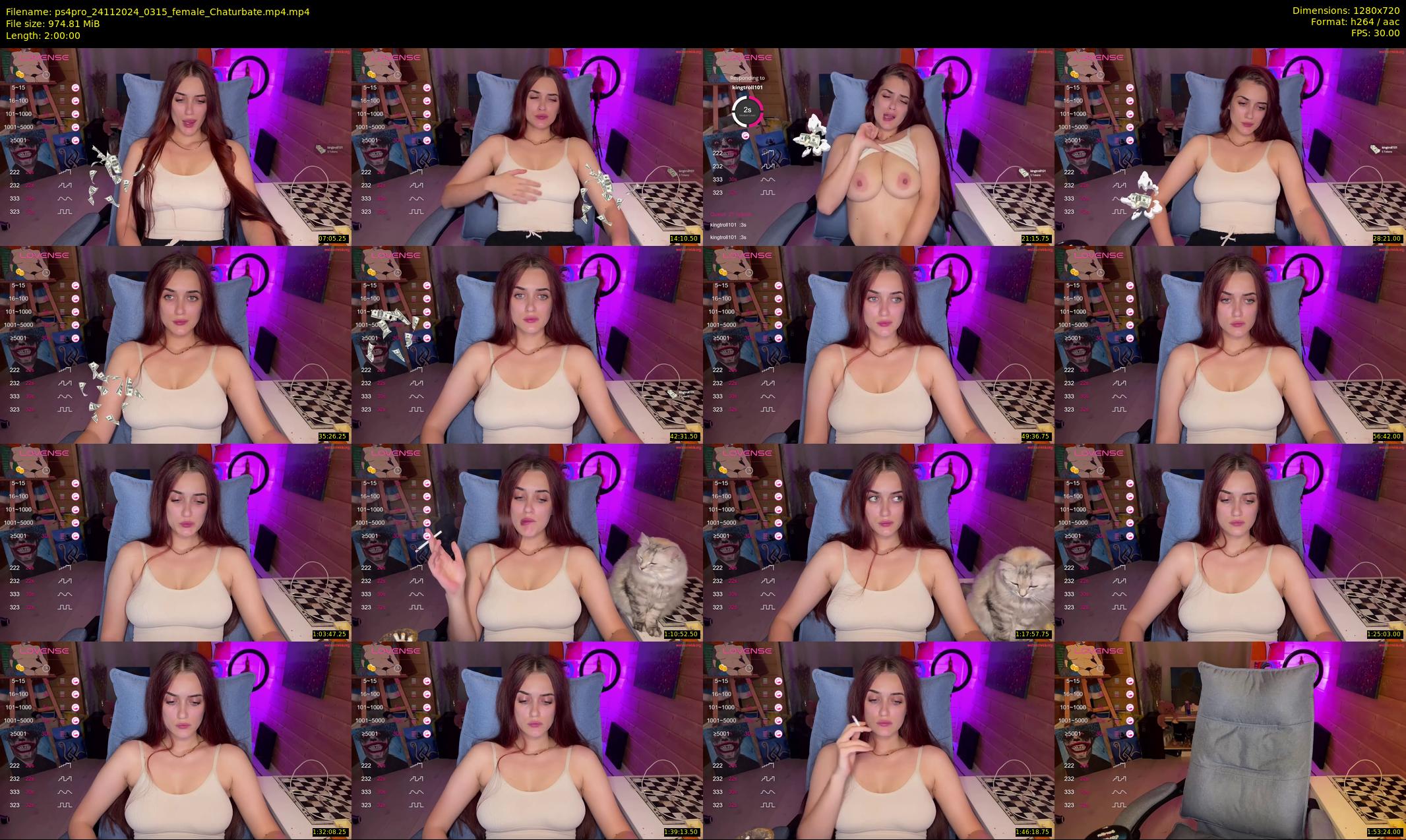 ps4pro — 120 minute Chaturbate female cam show recording, 720p, Nov 24, 2024