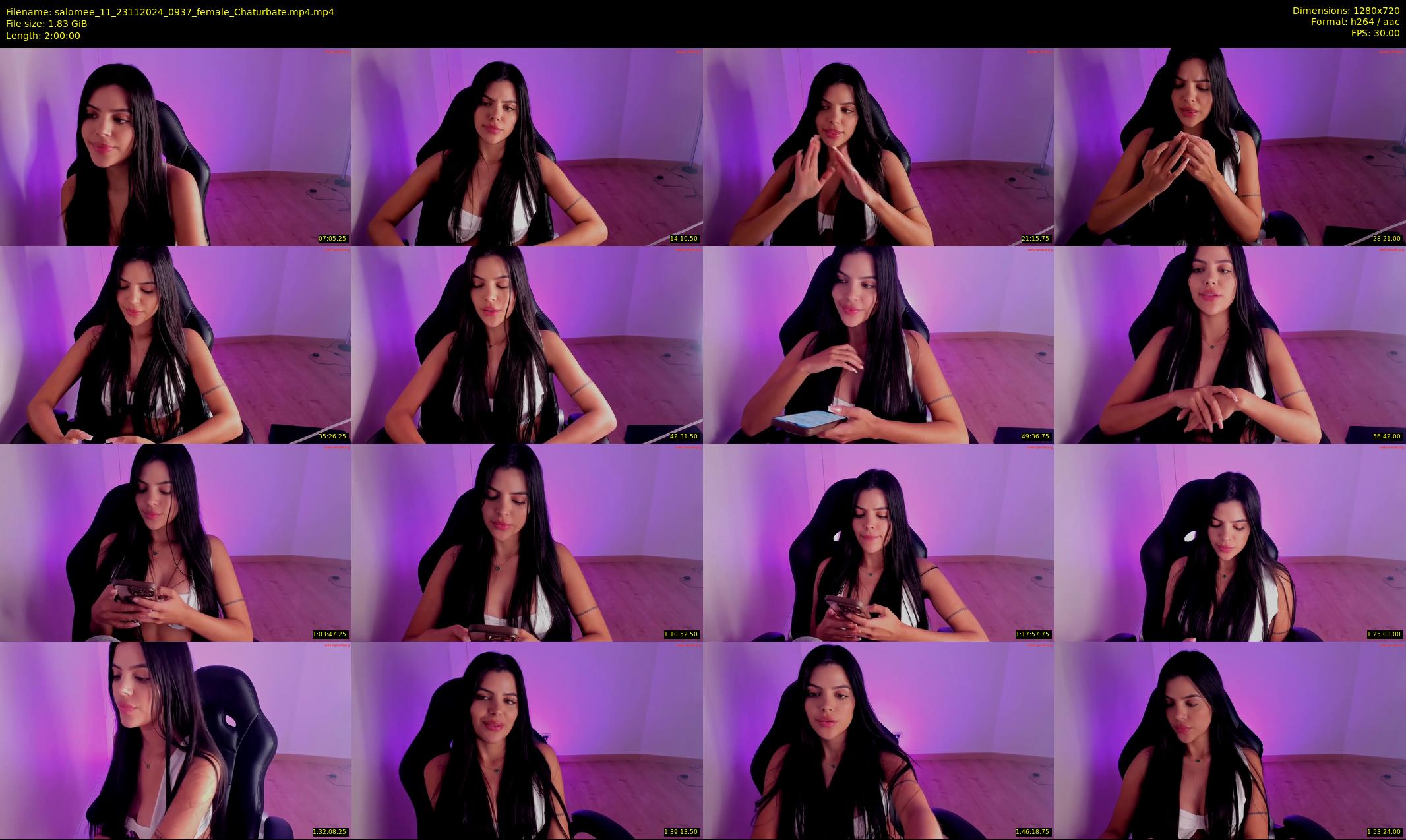 salomee_11 — 120 minute Chaturbate female cam show recording, 720p, Nov 23, 2024