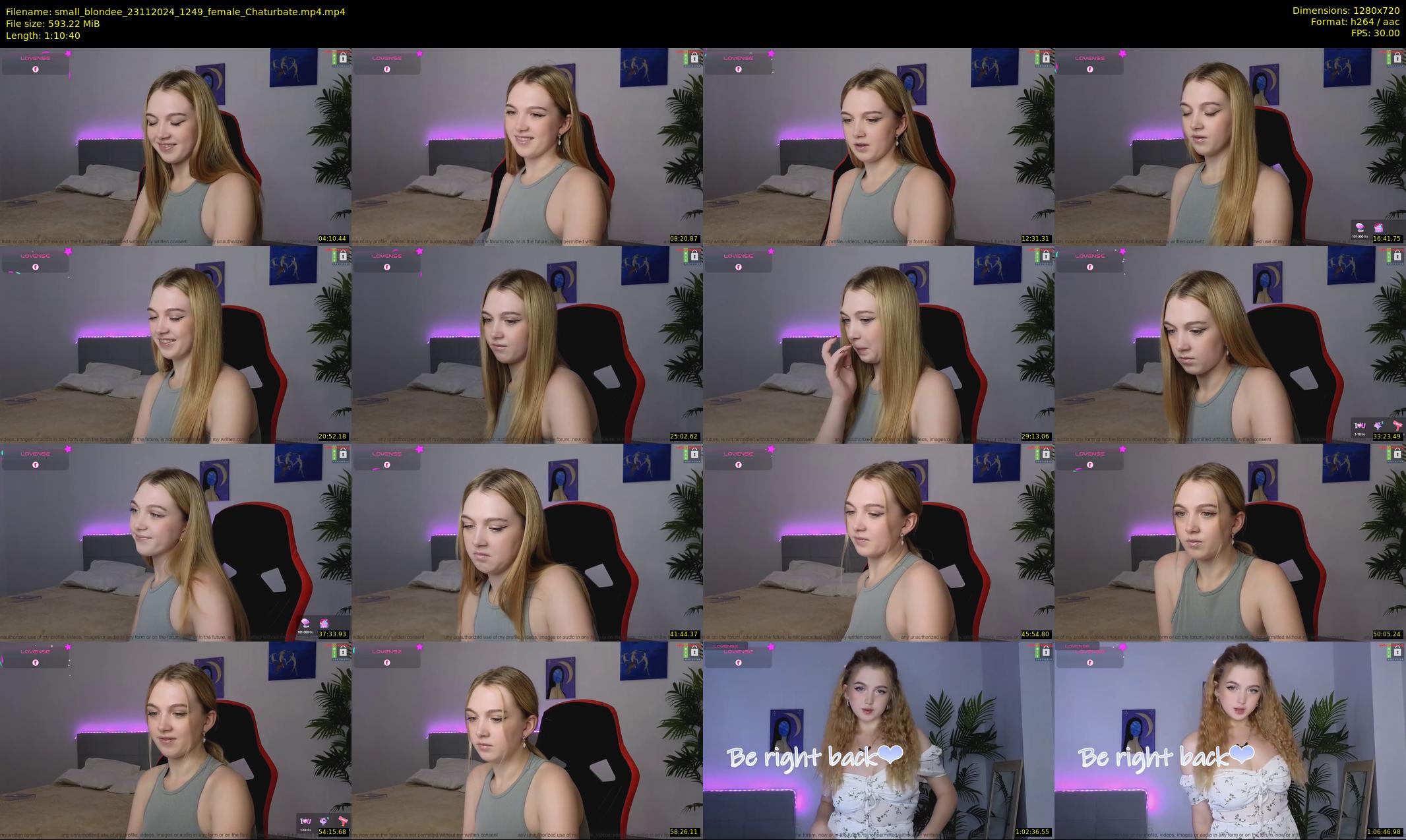 small_blondee — 71 minute Chaturbate female cam show recording, 720p, Nov 23, 2024