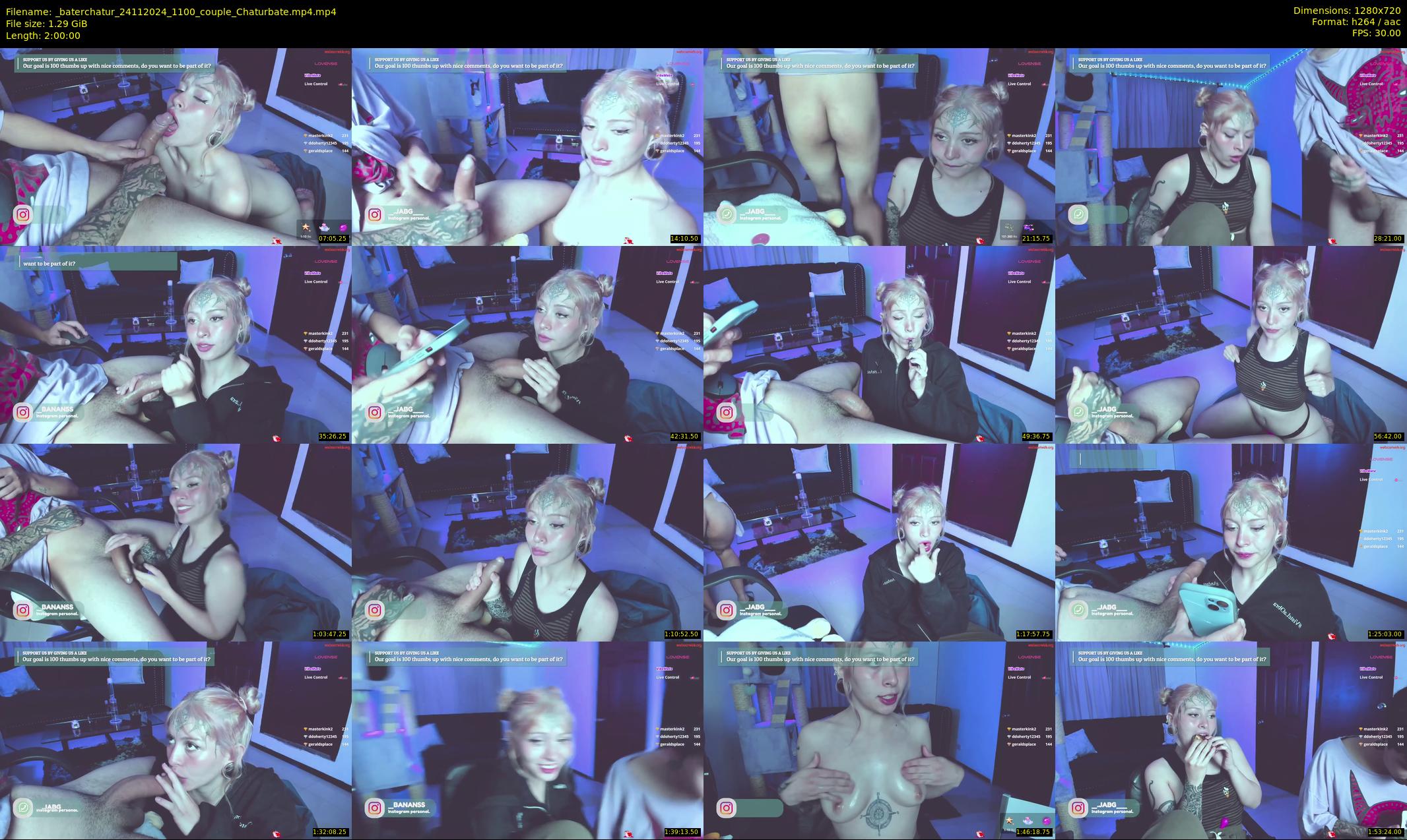 _baterchatur — 120 minute Chaturbate couple cam show recording, 720p, Nov 24, 2024