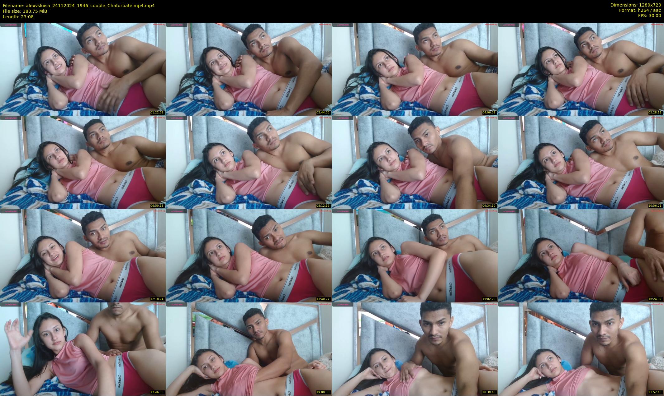 alexvsluisa — 24 minute Chaturbate couple cam show recording, 720p, Nov 24, 2024
