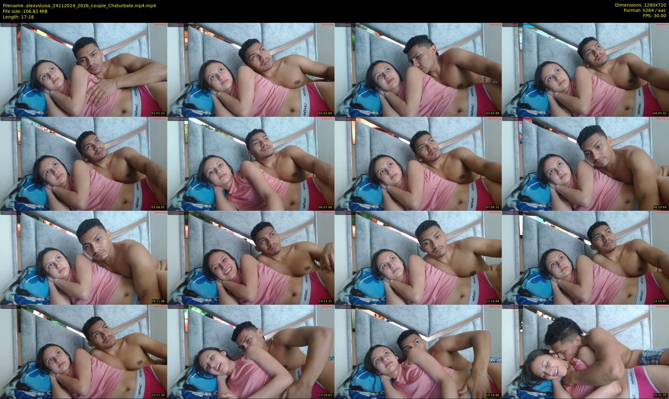 alexvsluisa — 18 minute Chaturbate couple cam show recording, 720p, Nov 24, 2024
