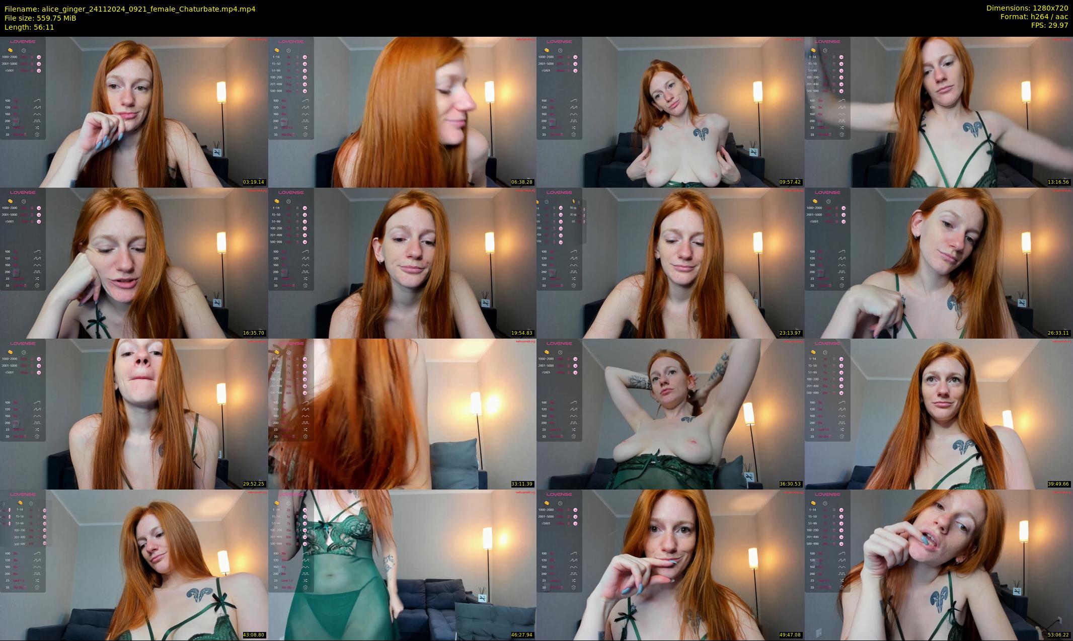 alice_ginger — 57 minute Chaturbate female cam show recording, 720p, Nov 24, 2024