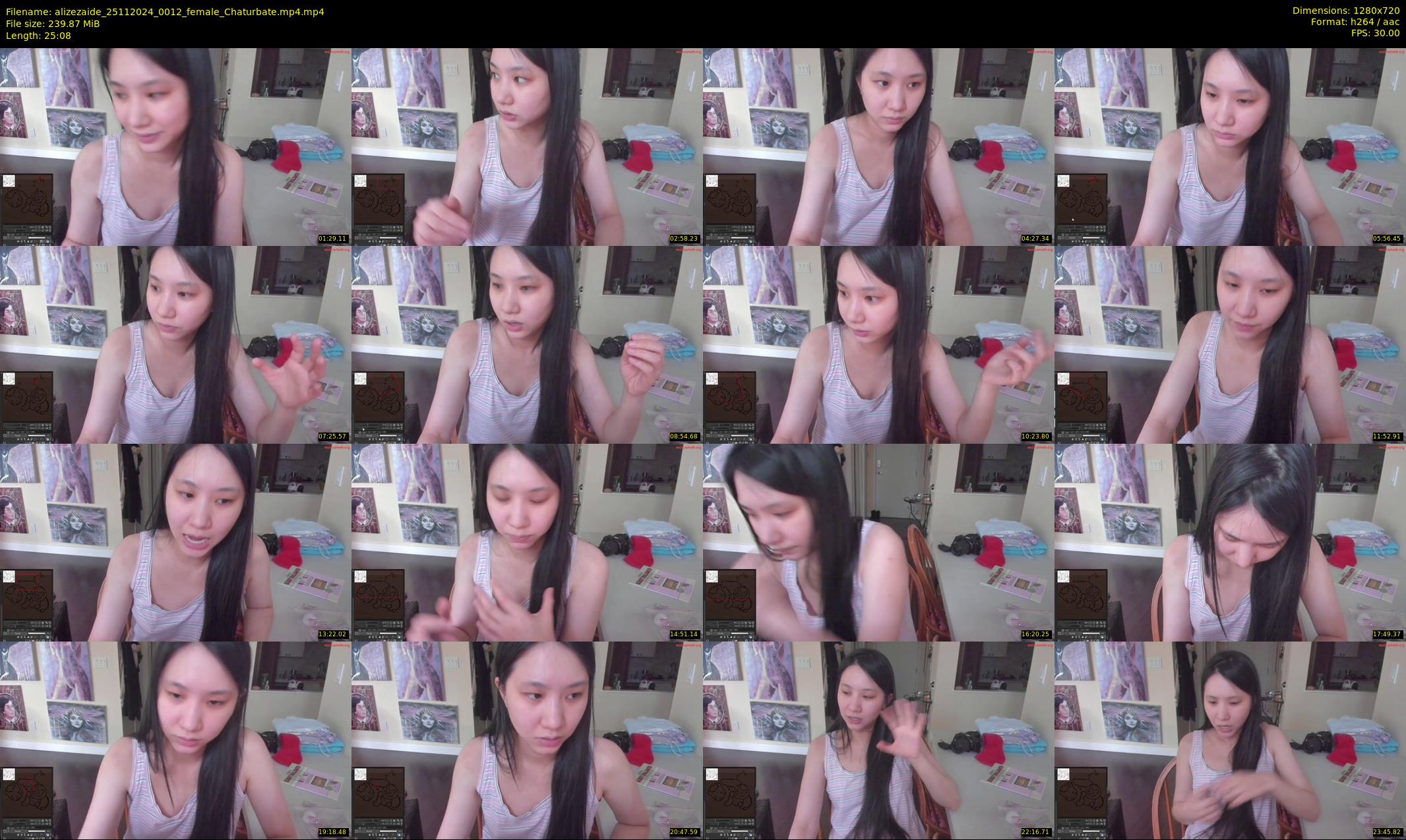 alizezaide — 26 minute Chaturbate female cam show recording, 720p, Nov 25, 2024