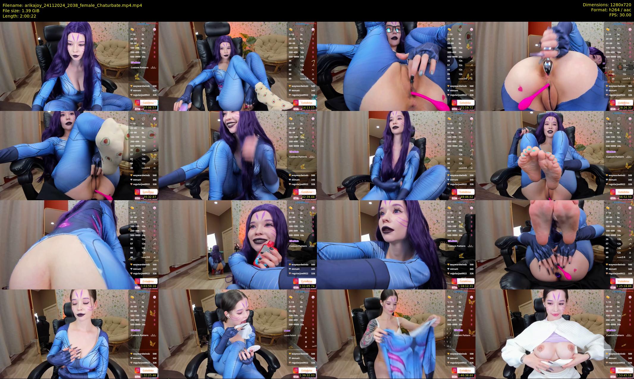 arikajoy — 121 minute Chaturbate female cam show recording, 720p, Nov 24, 2024