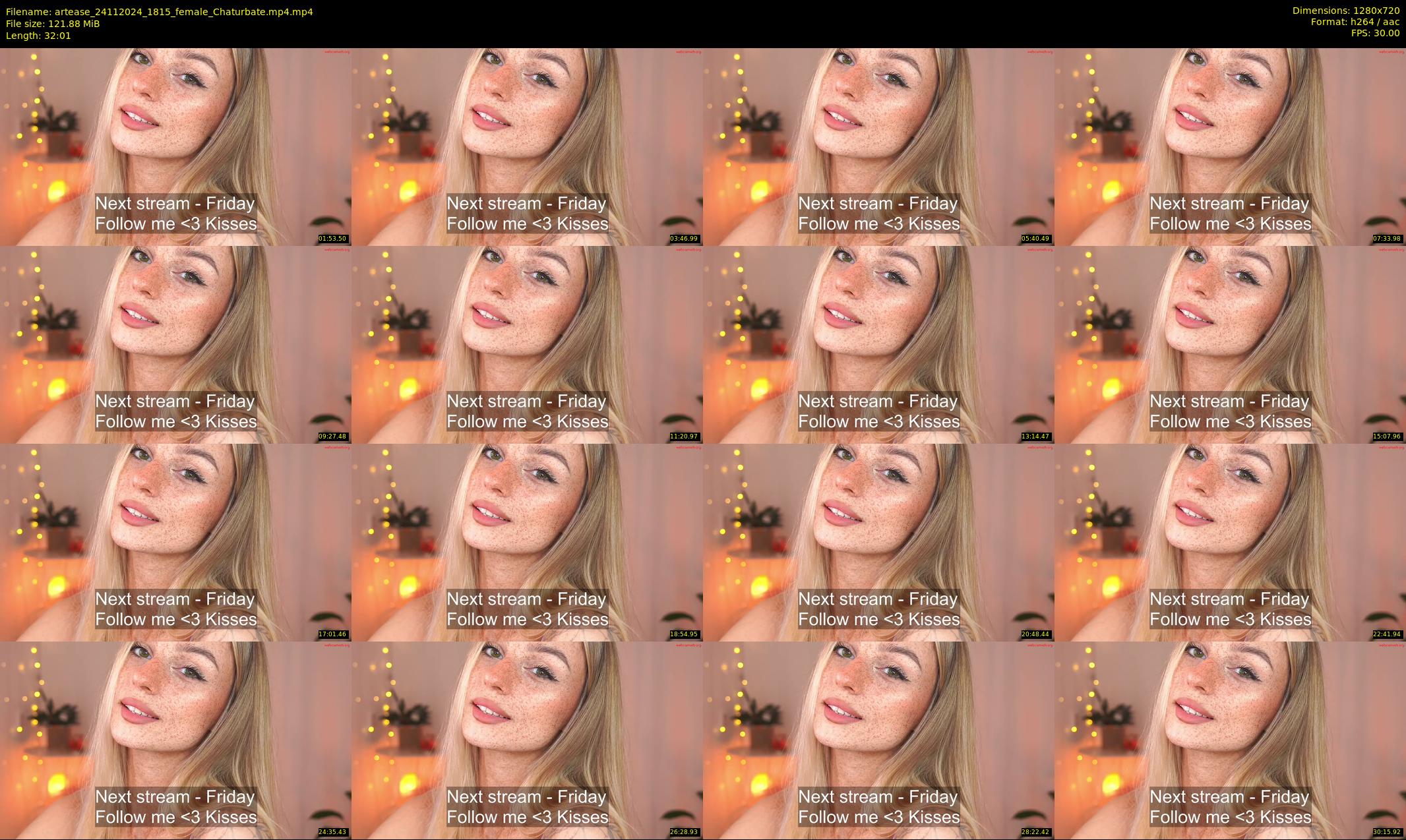 artease — 33 minute Chaturbate female cam show recording, 720p, Nov 24, 2024