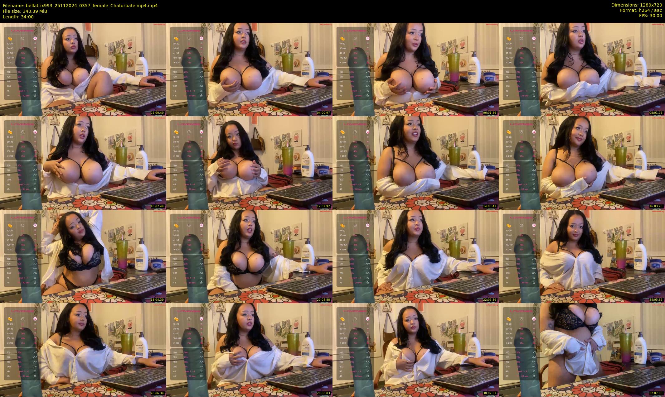 bellatrix993 — 34 minute Chaturbate female cam show recording, 720p, Nov 25, 2024