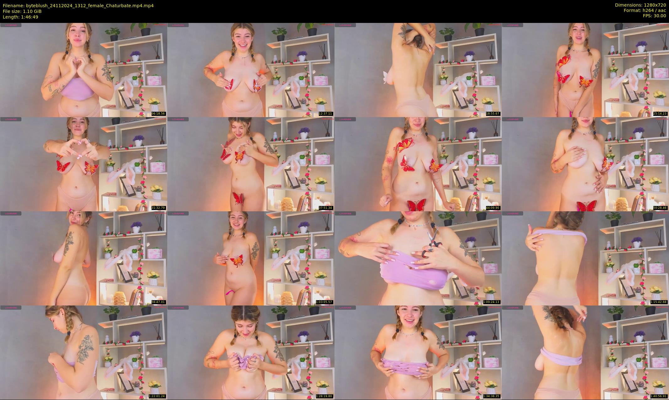 byteblush — 107 minute Chaturbate female cam show recording, 720p, Nov 24, 2024