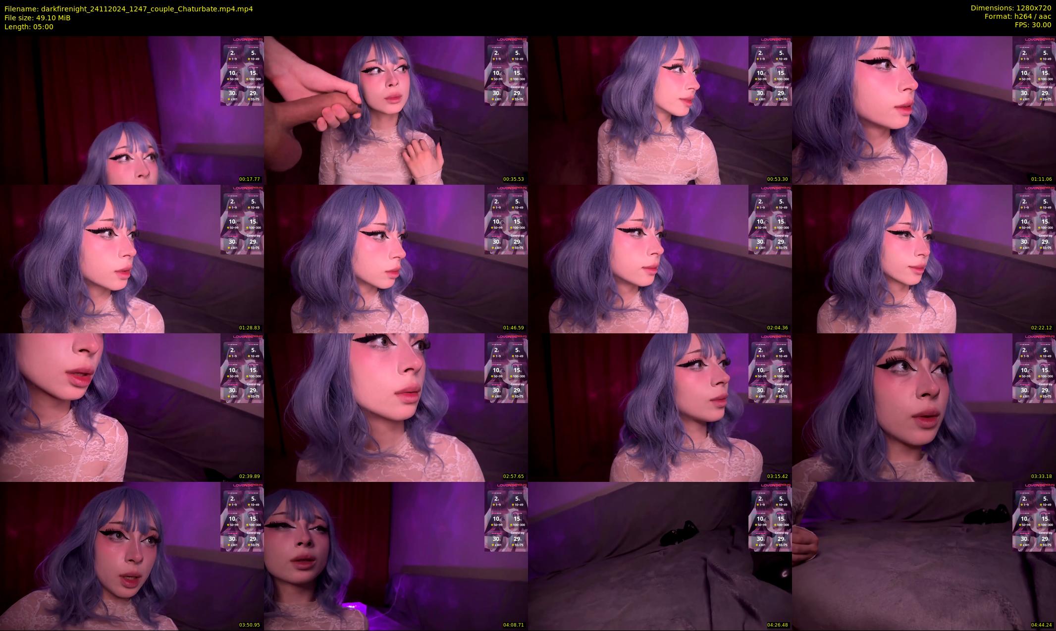 darkfirenight — 5 minute Chaturbate couple cam show recording, 720p, Nov 24, 2024