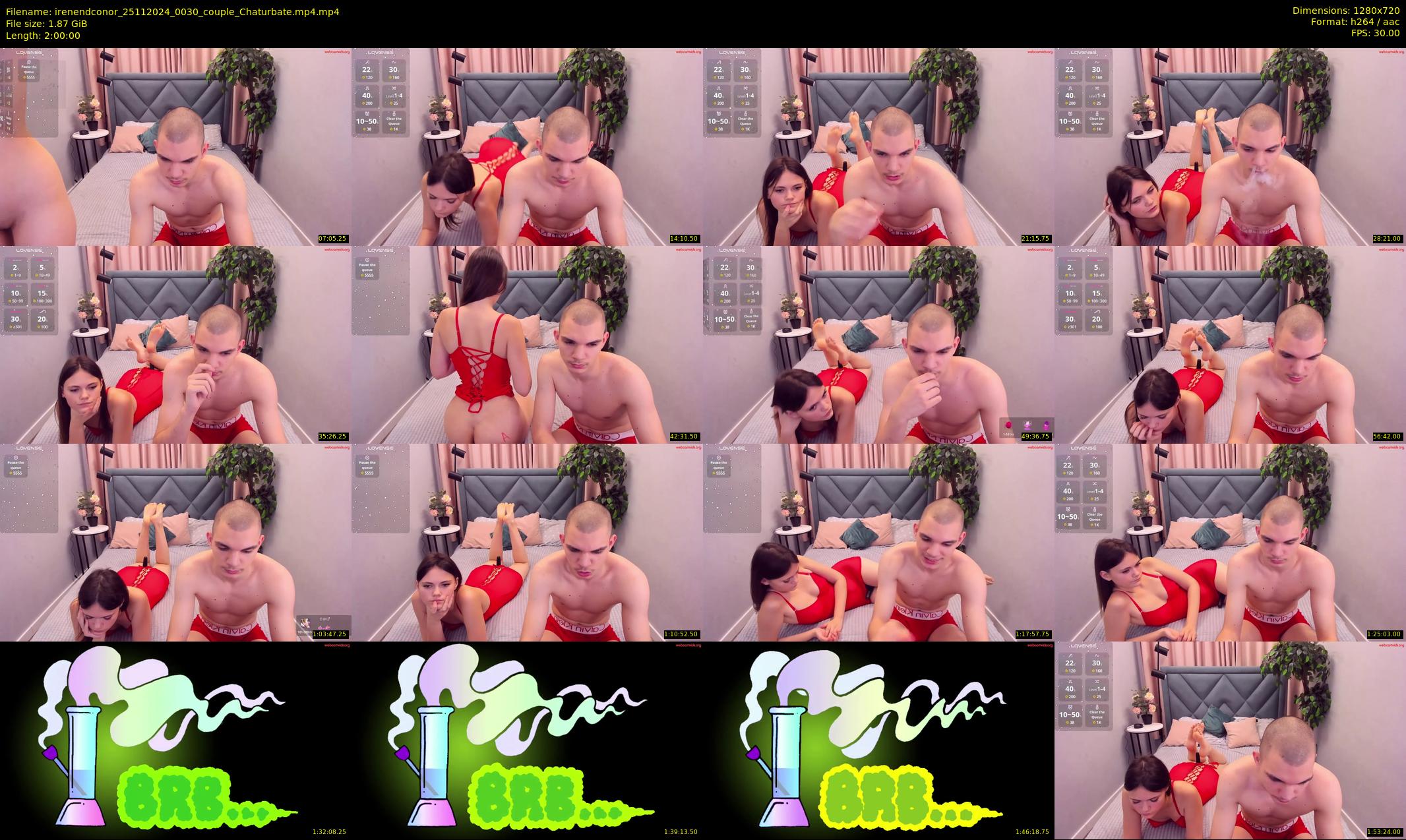 irenendconor — 120 minute Chaturbate couple cam show recording, 720p, Nov 25, 2024