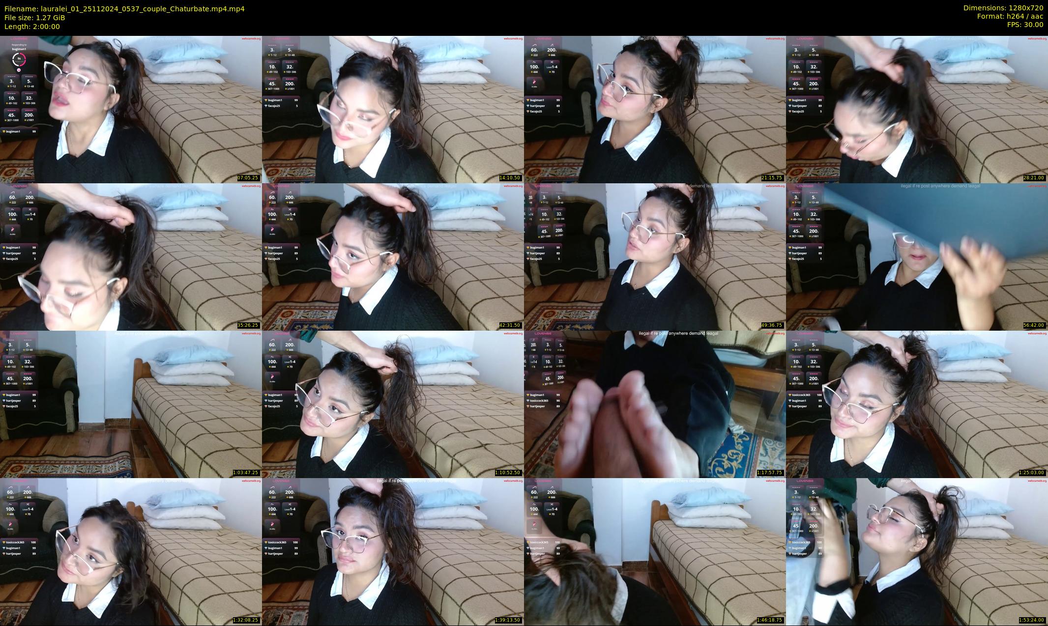 lauralei_01 — 120 minute Chaturbate couple cam show recording, 720p, Nov 25, 2024