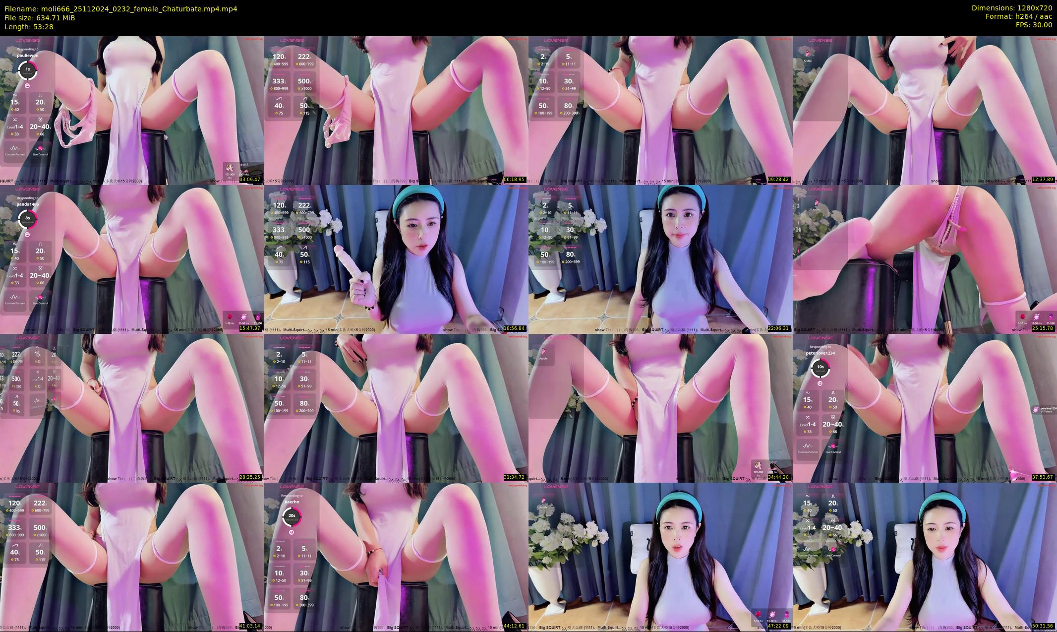 moli666 — 54 minute Chaturbate female cam show recording, 720p, Nov 25, 2024