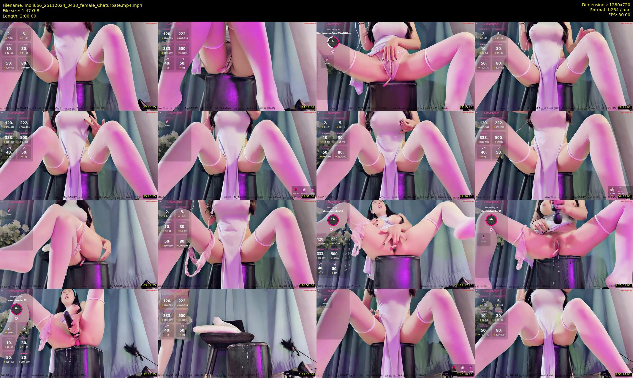moli666 — 120 minute Chaturbate female cam show recording, 720p, Nov 25, 2024